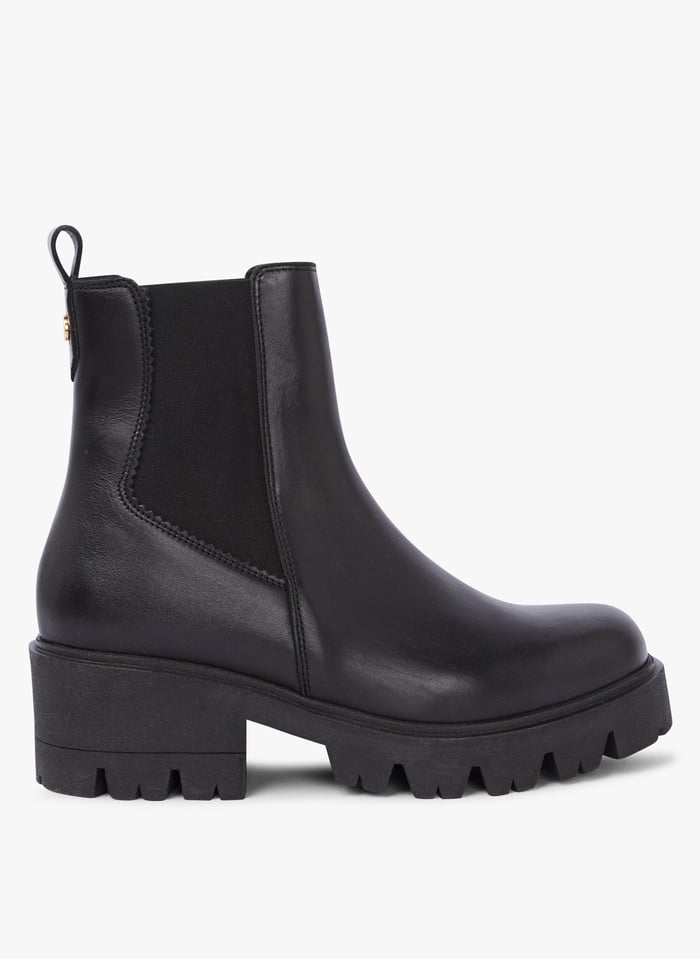 Bottines en cuir Noir