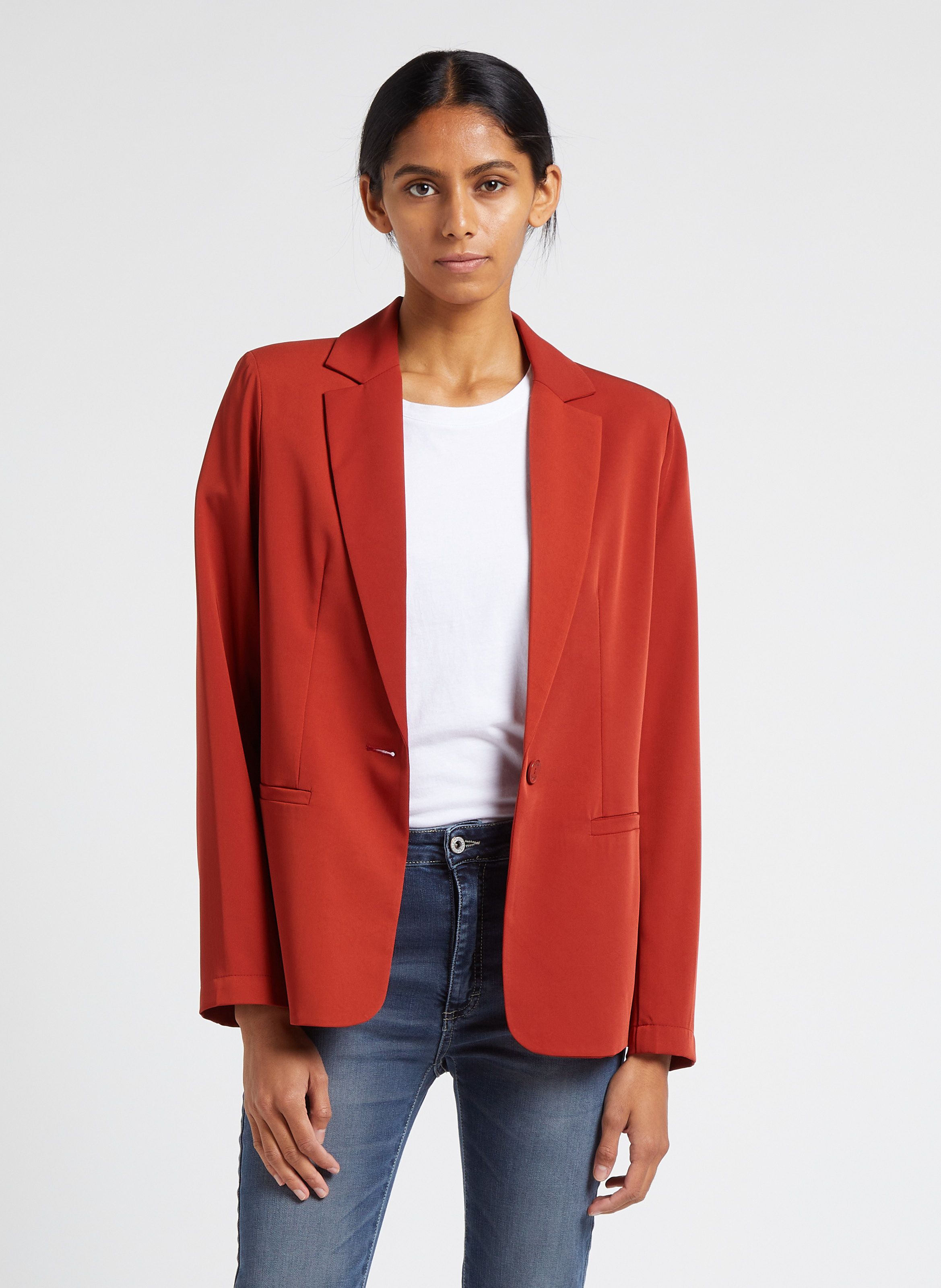 Veste tailleur online rouge