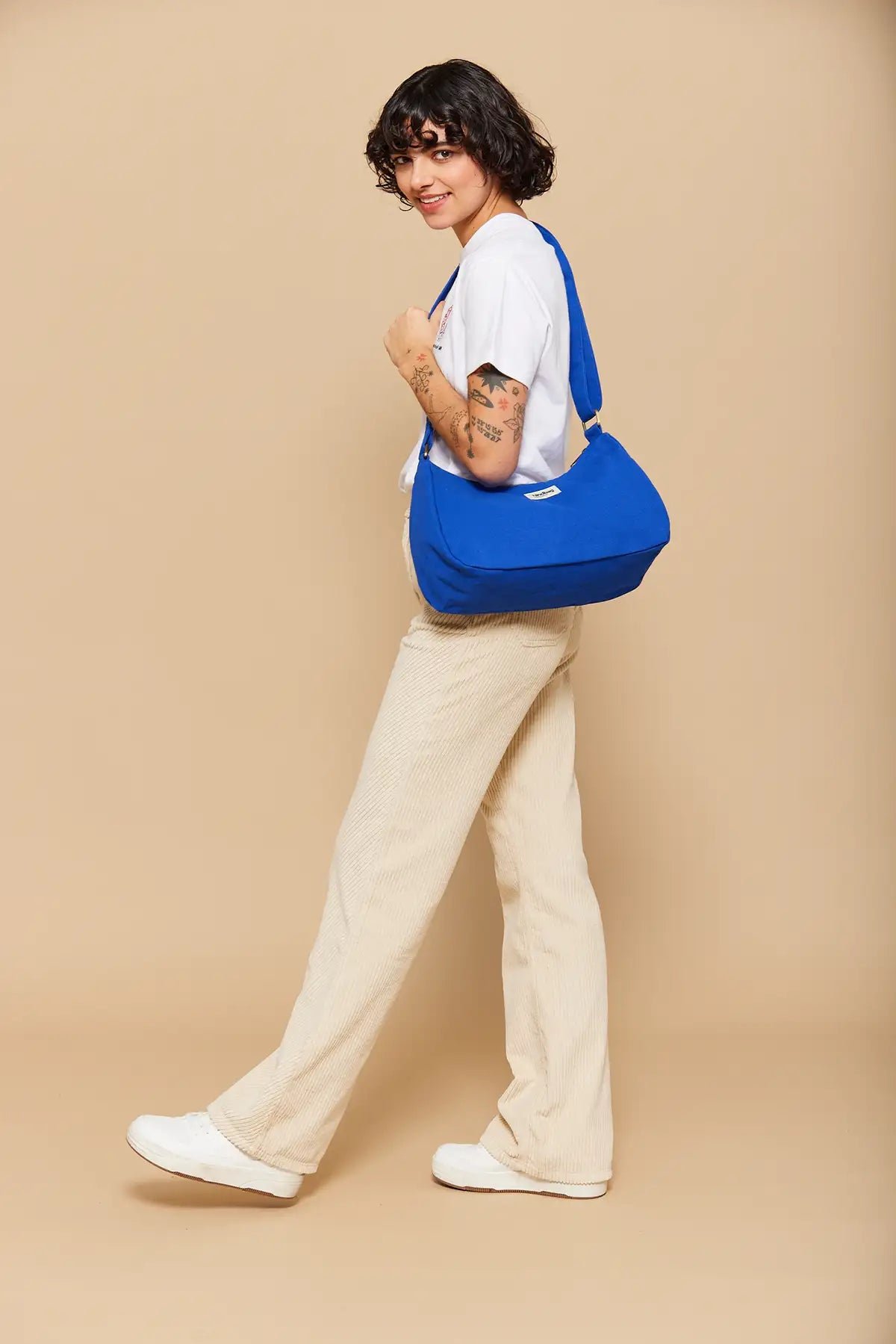 Cotton handbag Blue