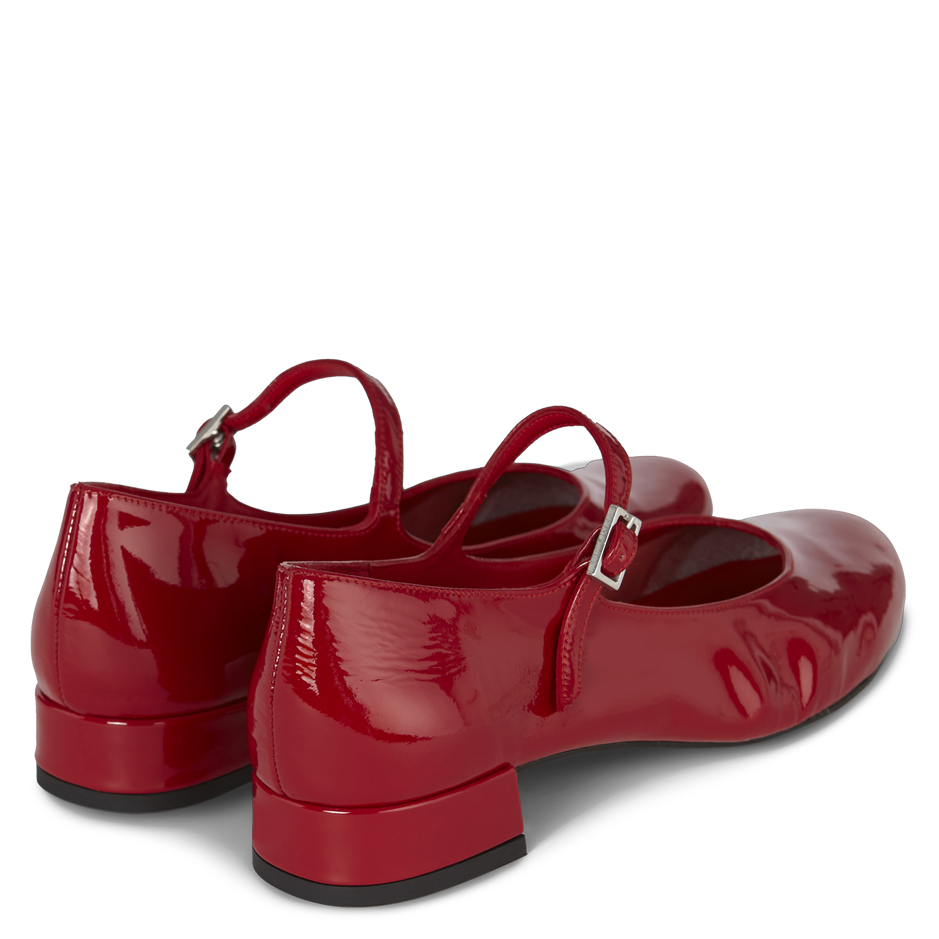 Ballerines en cuir AUGUSTA Rouge