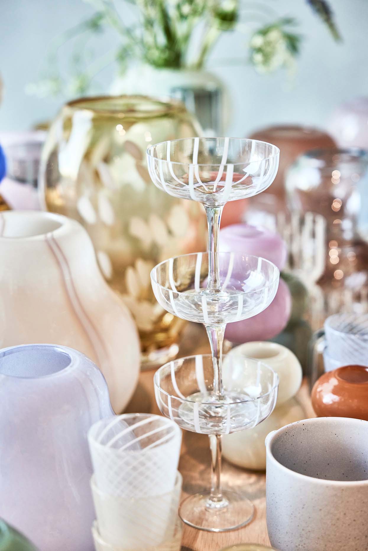 Glass vase OYOY LIVING DESIGN Blue