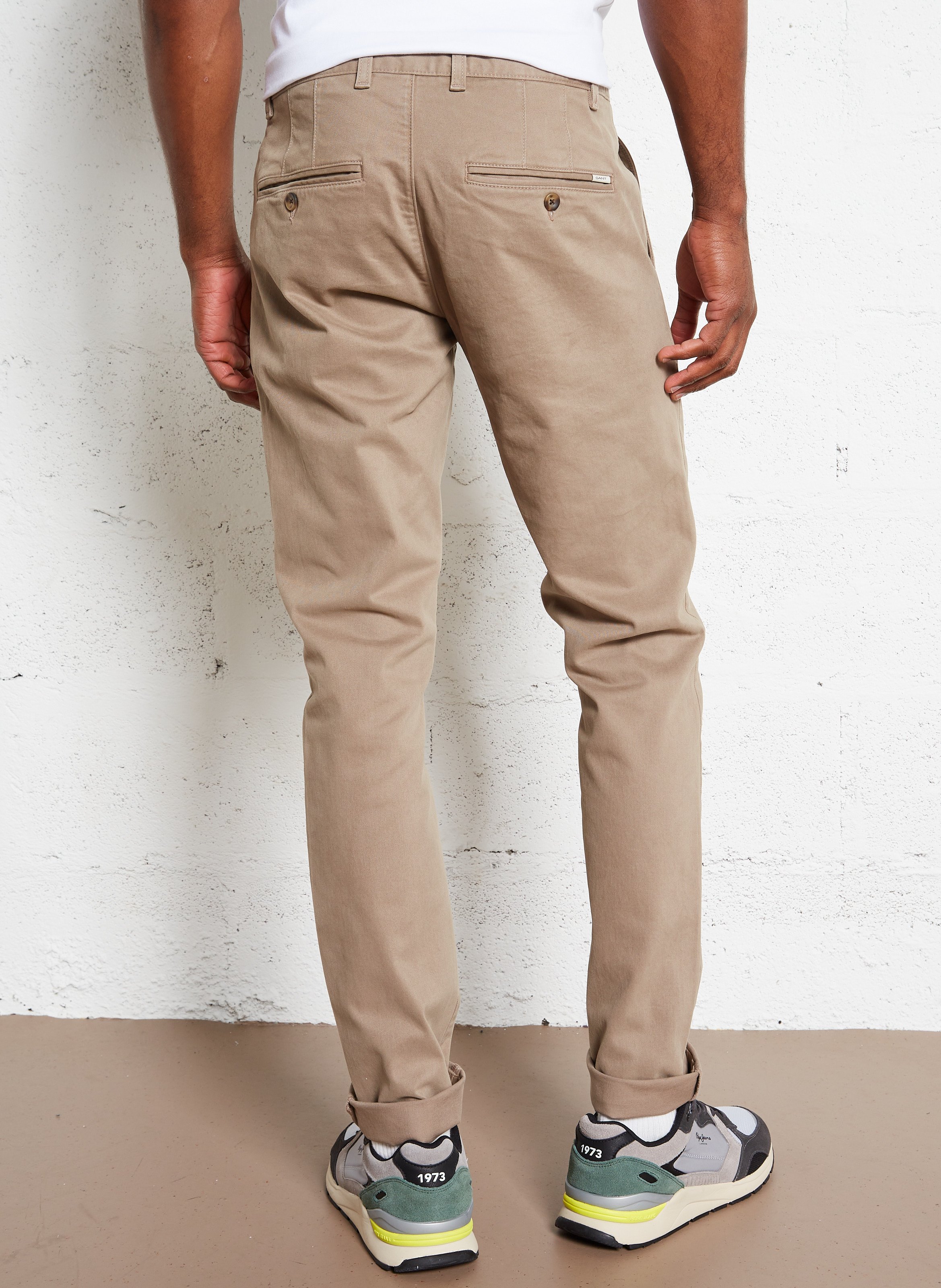Hose aus Baumwoll-Mix, Slim Fit GANT Braun
