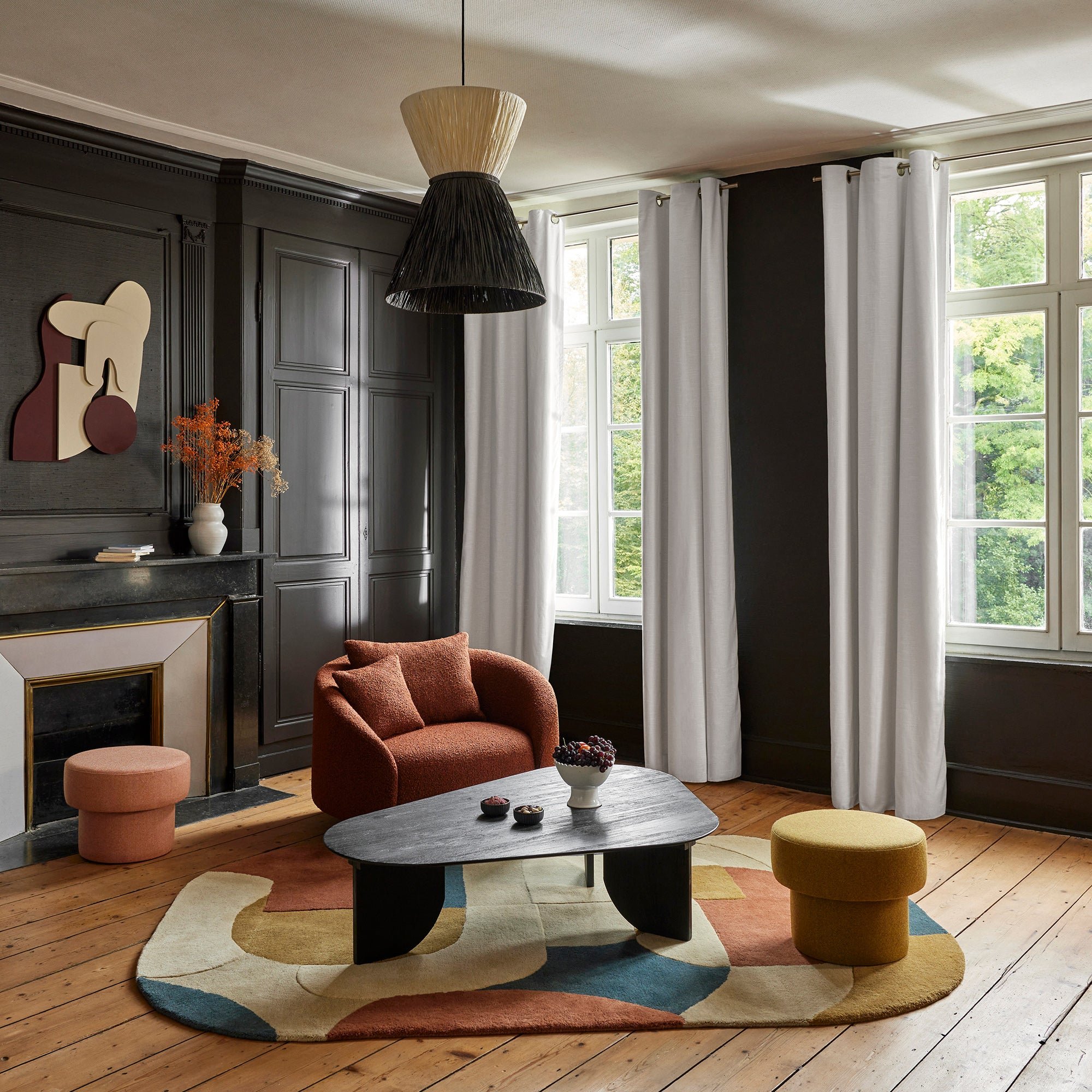 Lined black-out curtain with eyelets MADURA