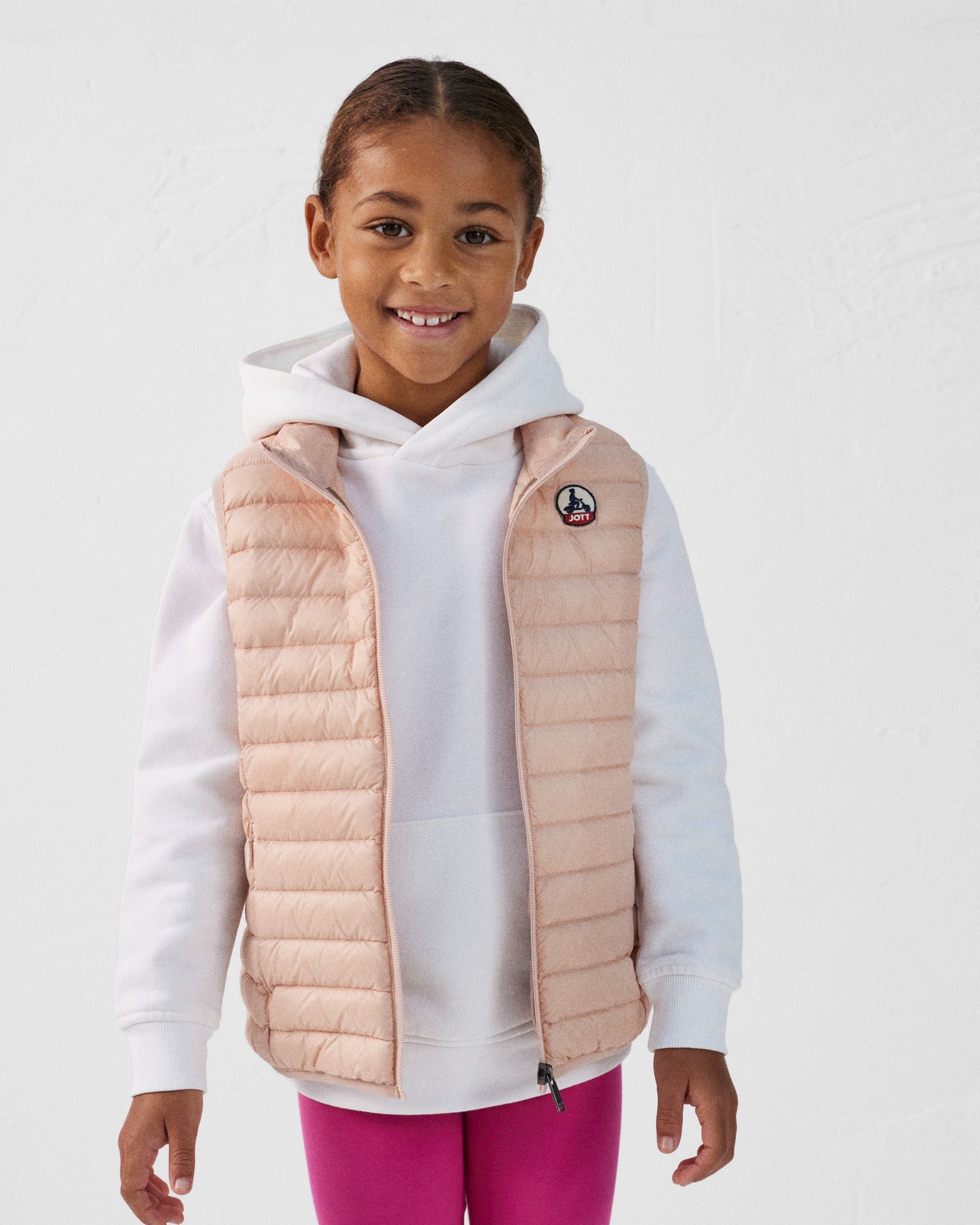 Zoe children's sleeveless puffer jacket JOTT Pink