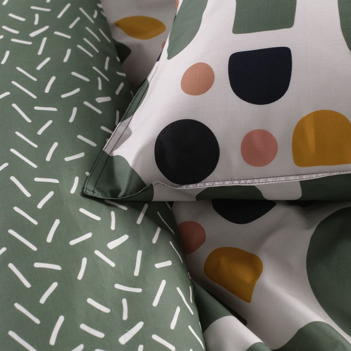 Printed cotton bed set TODAY LINGE DE MAISON Green