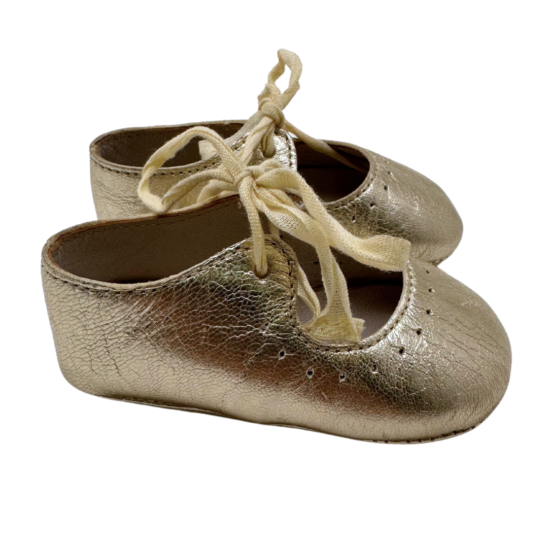 Baby ballet flats gold - size 16 BONPOINT - Seconde Main Golden