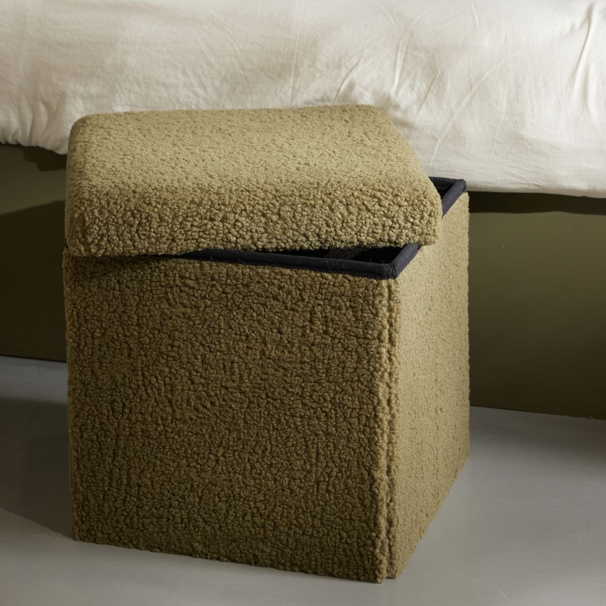 Square storage ottoman FACTORY Green
