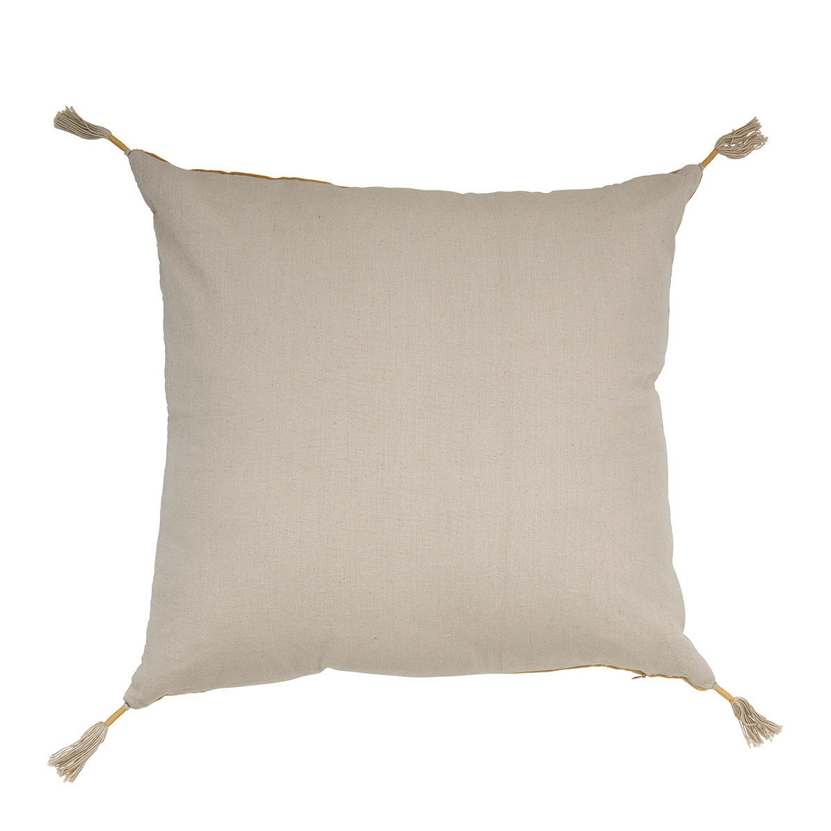 Cotton velvet cushion cover BLANC D'IVOIRE Green