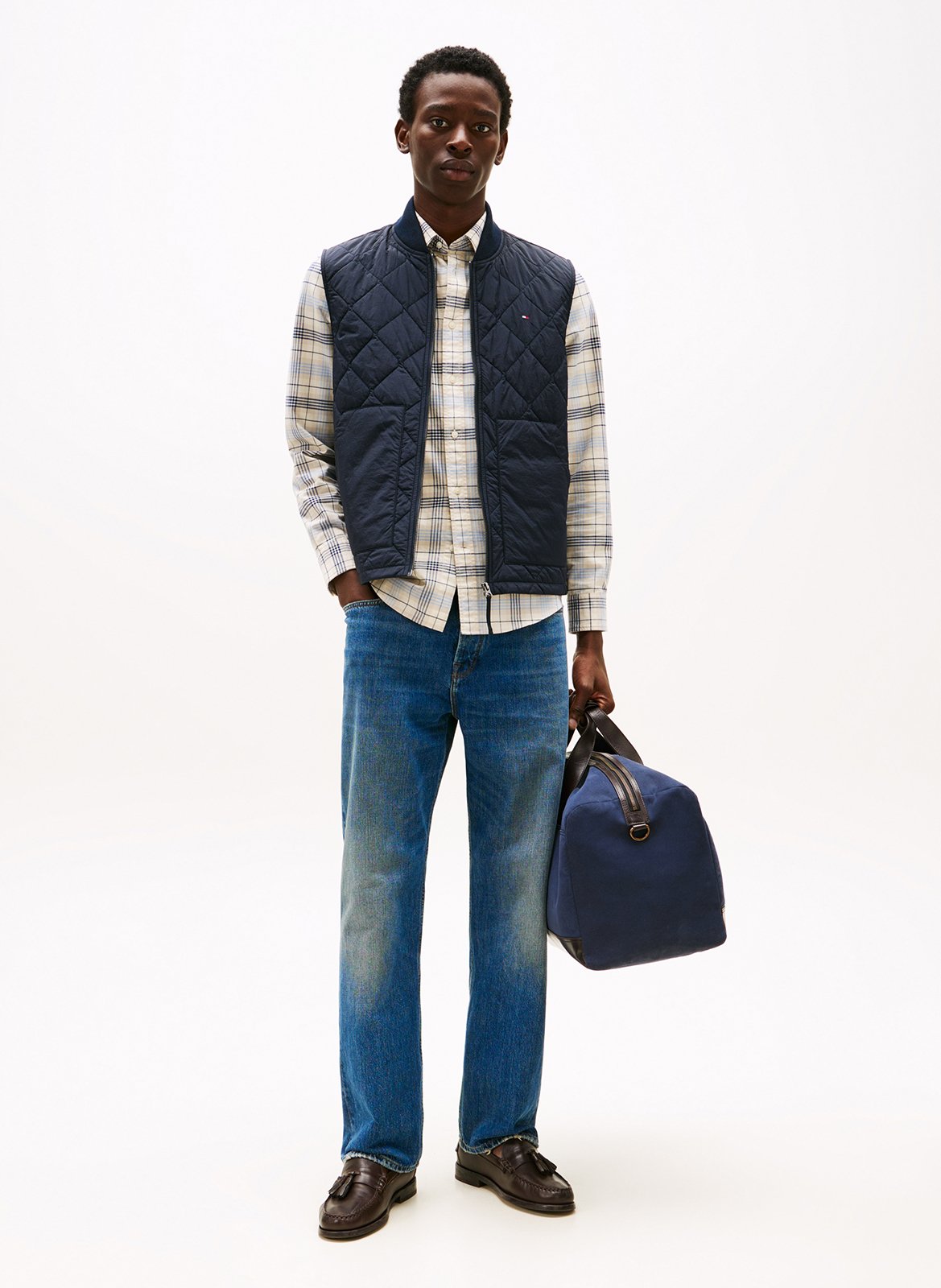 Quilted sleeveless jacket TOMMY HILFIGER Blue