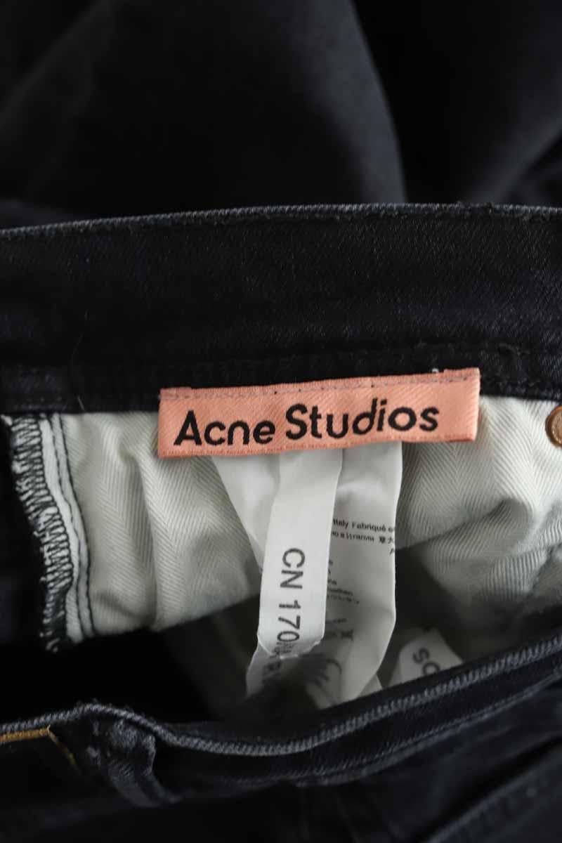 Cotton straight jeans ACNE STUDIOS - Seconde Main Black