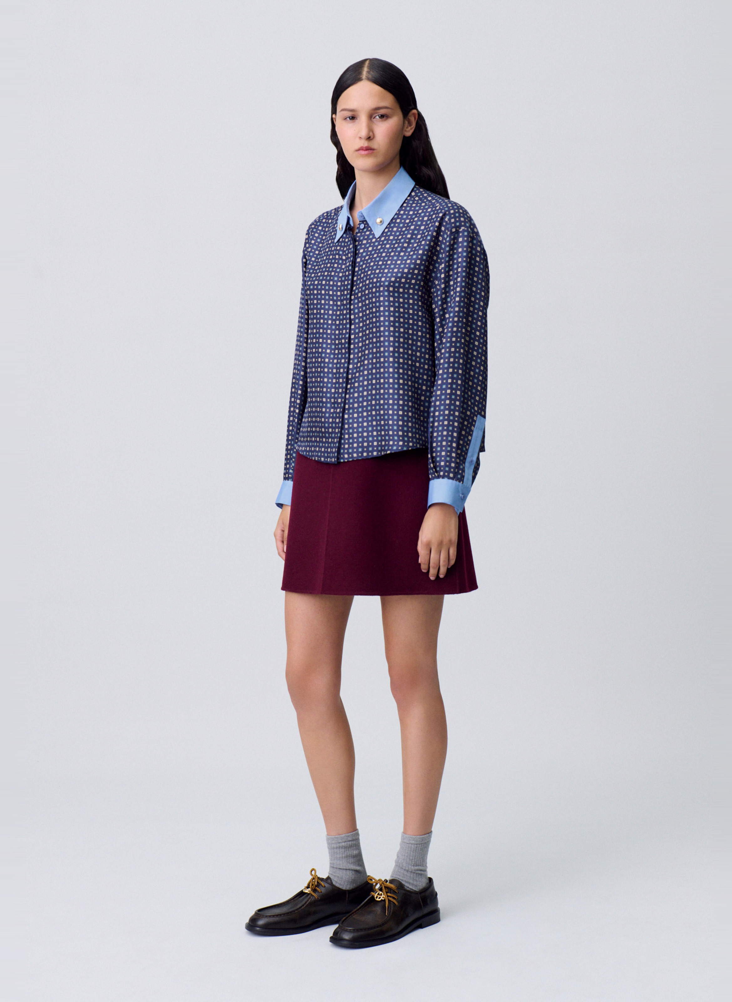 Straight printed silk shirt CLAUDIE PIERLOT Multicolored