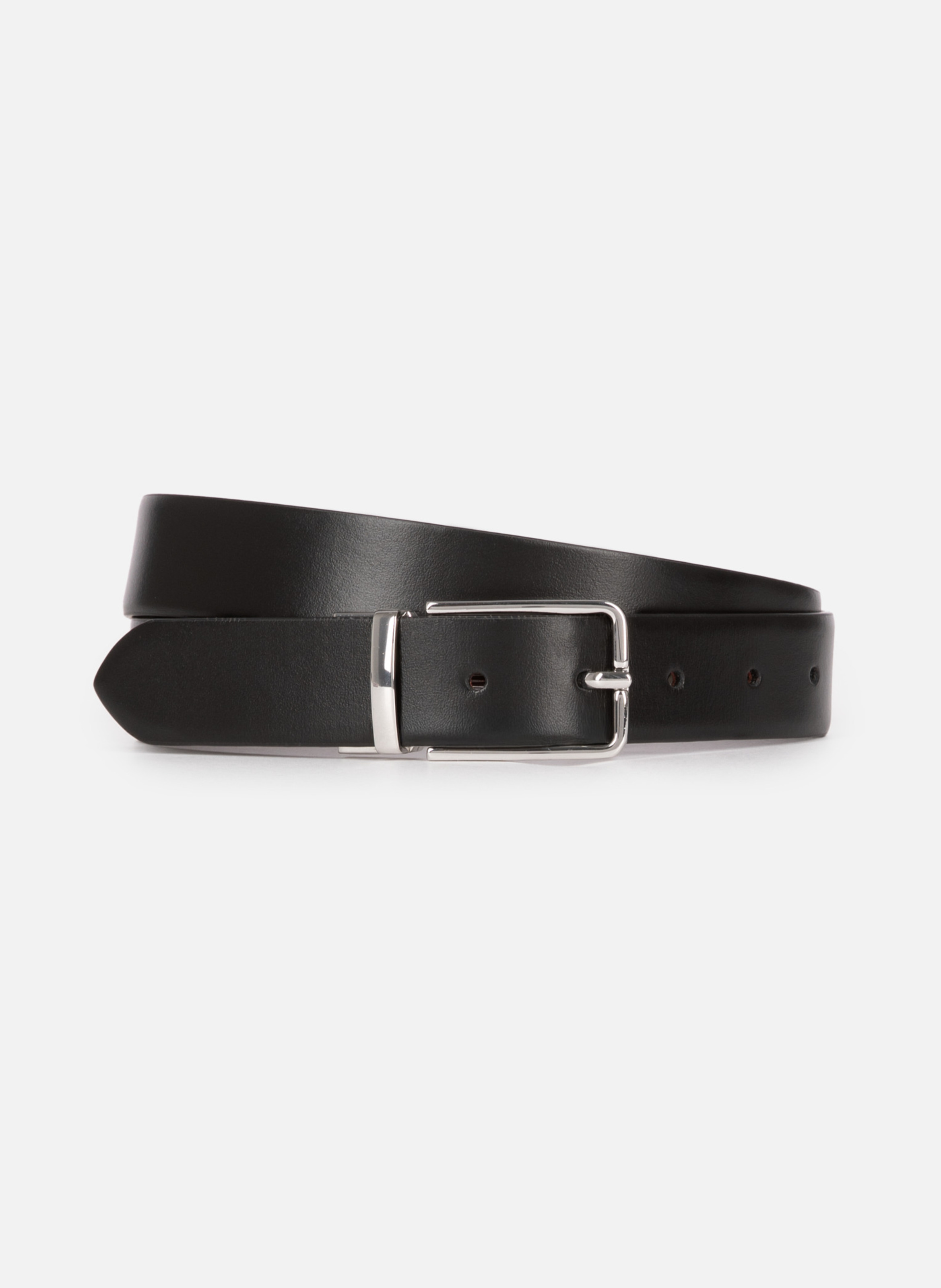 Bicolor reversible leather belt THE KOOPLES Black