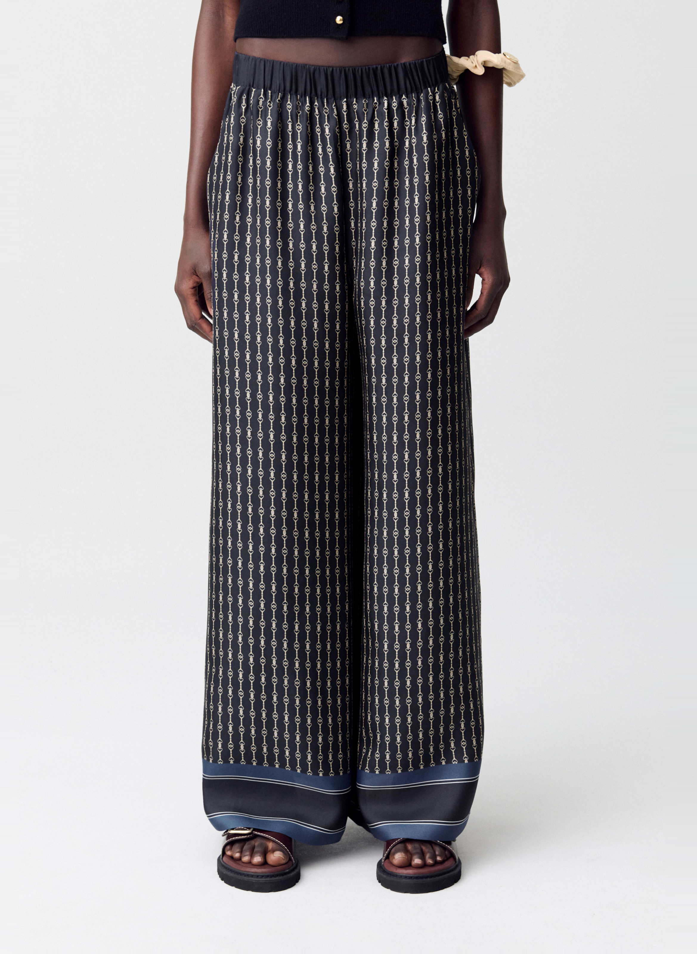 Pantalon large imprimé fluide CLAUDIE PIERLOT Multicolore