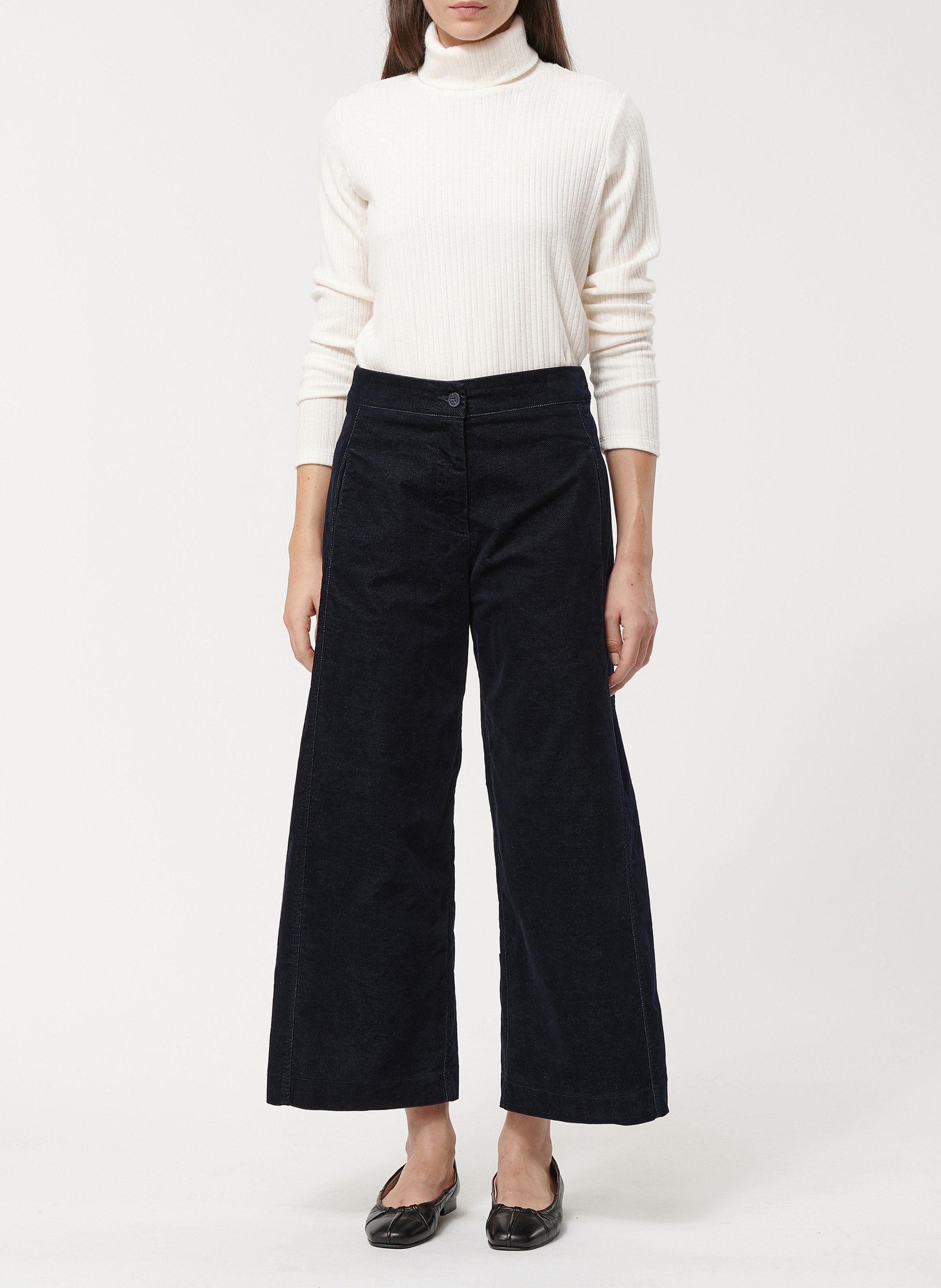 Pantalon large en coton mélangé HUMILITY Bleu