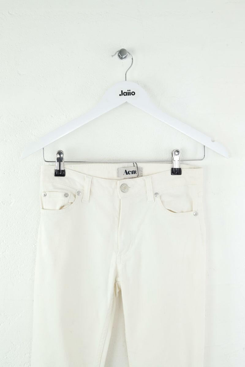 Cotton skinny jeans ACNE STUDIOS - Seconde Main White