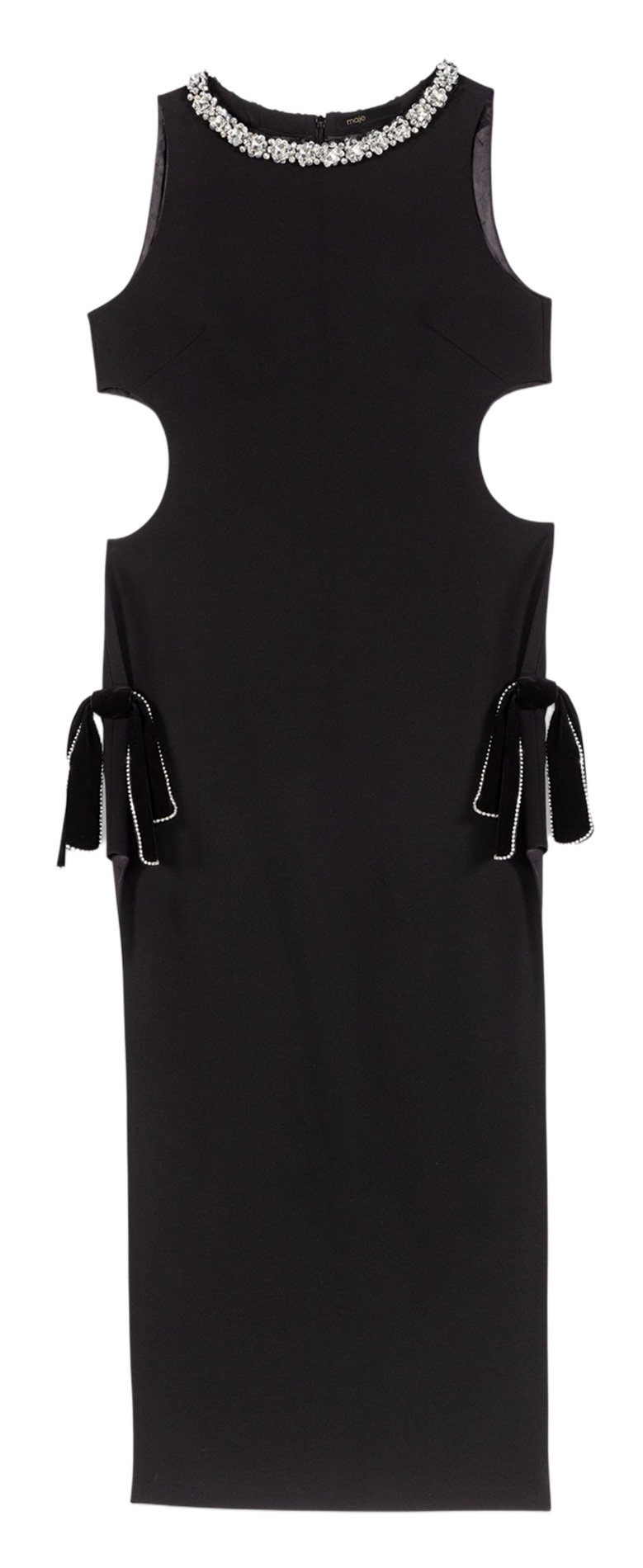 Lange jurk met ronde hals MAJE Black