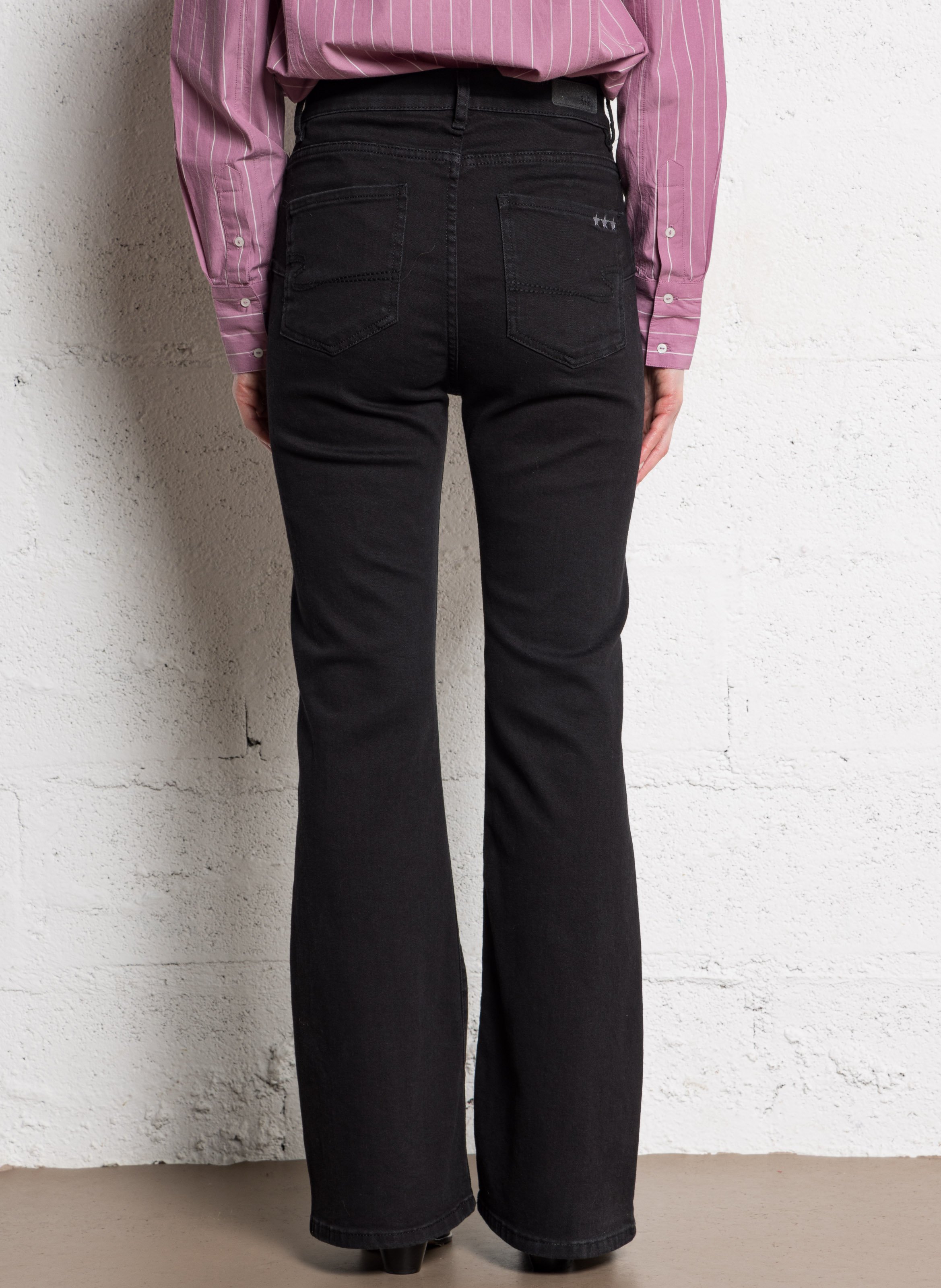 Cotton-blend bootcut jeans SUD EXPRESS Black