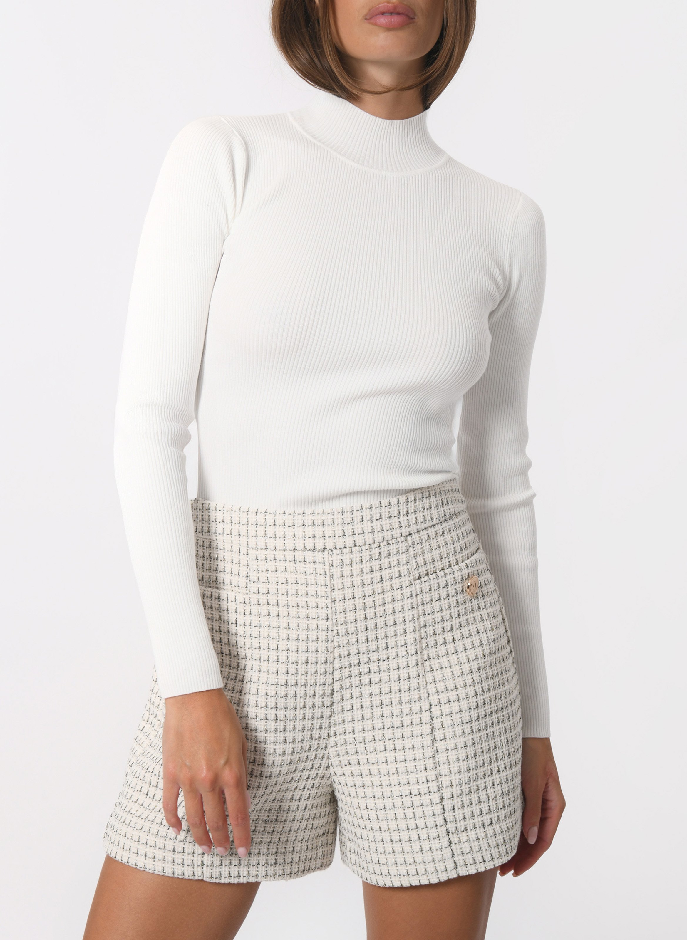 Pull col roulé  KOOKAI Blanc