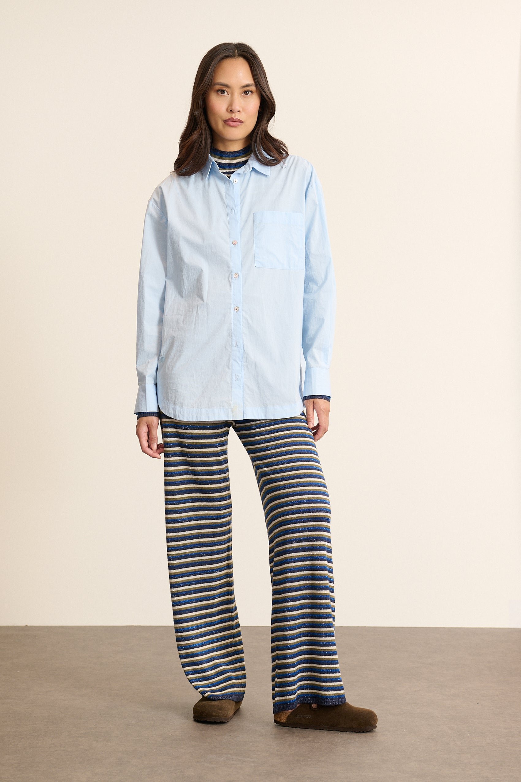 Oversized long-sleeve shirt GARANCE PARIS Blue