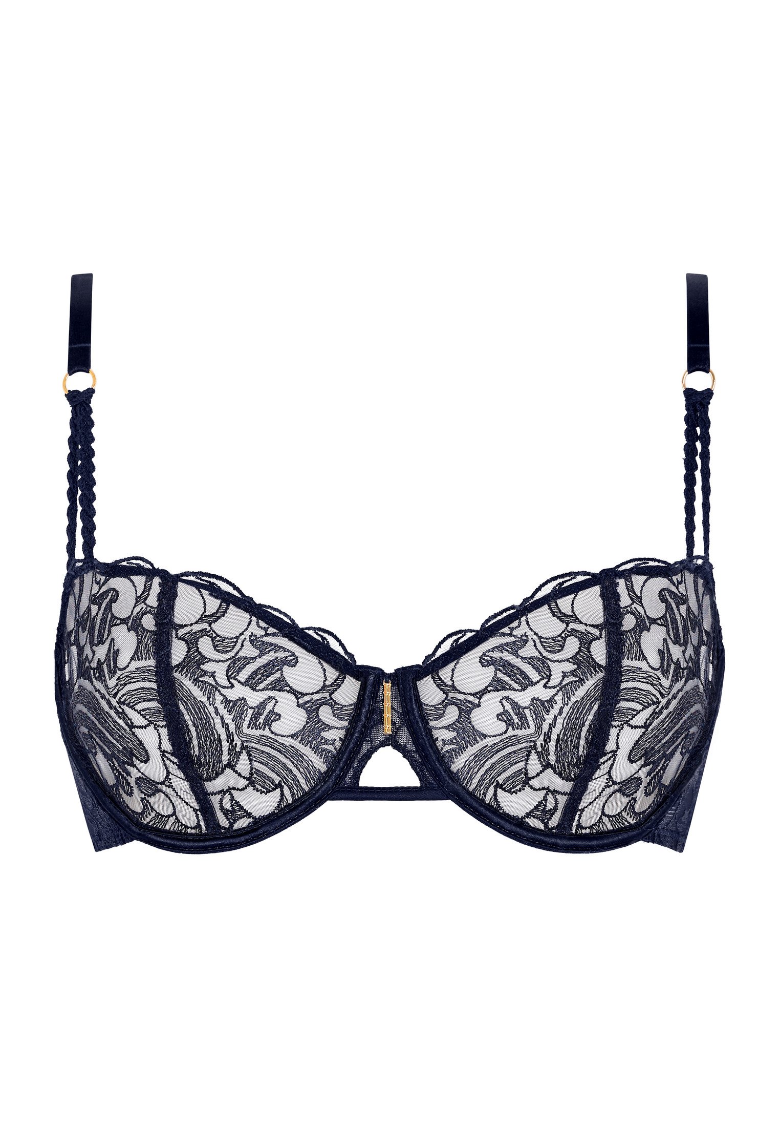 Underwired demi-cup bra AUBADE Blue