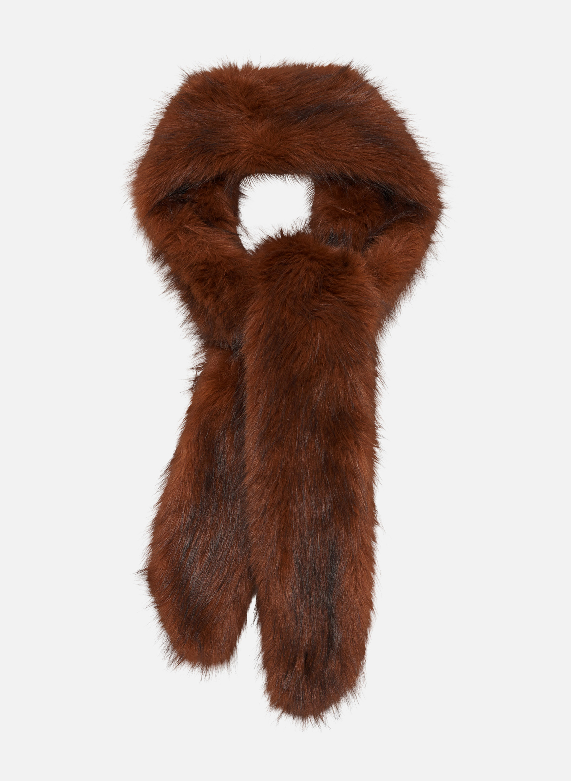 Faux fur collar THE KOOPLES Brown