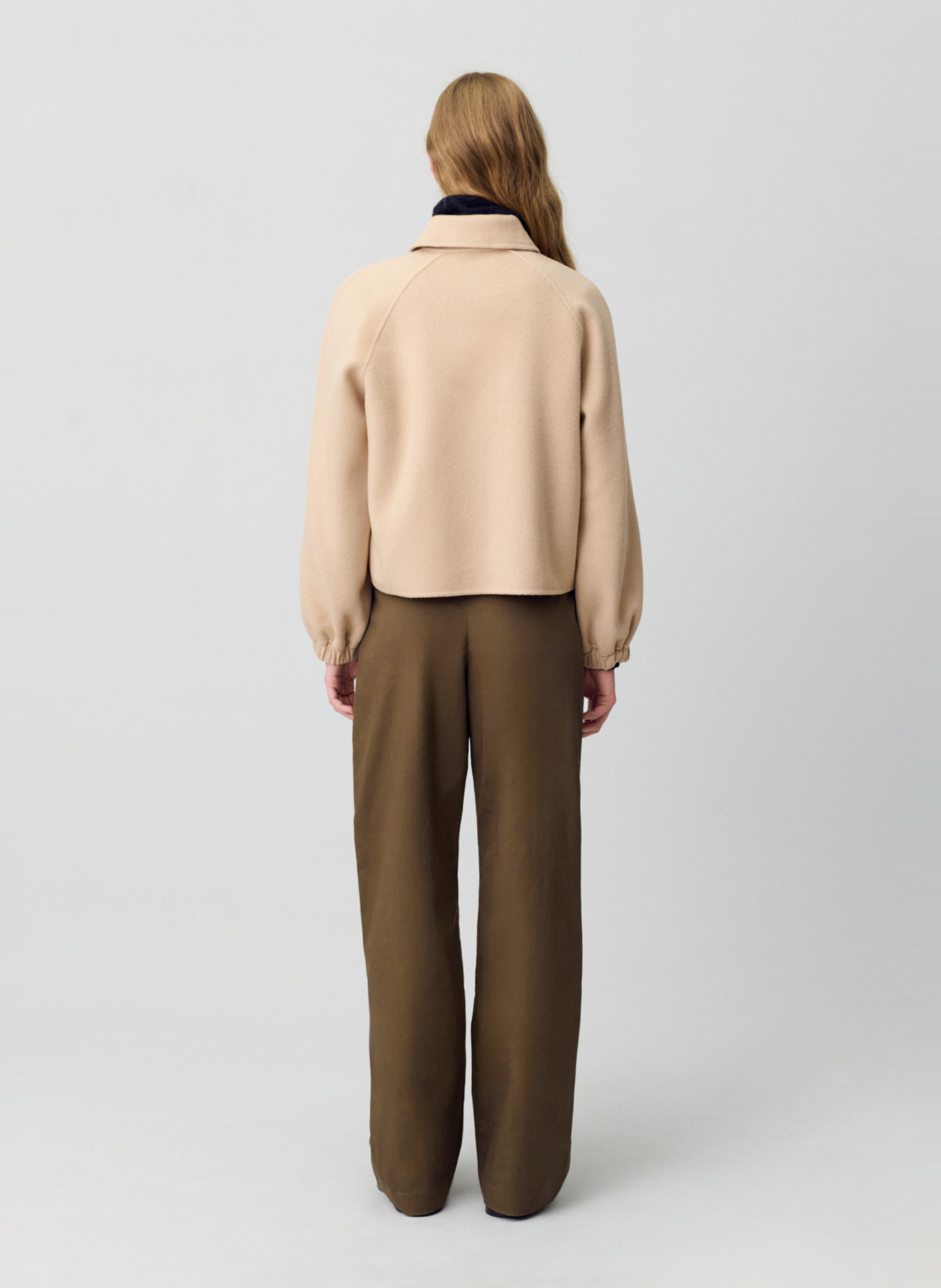 Veste courte en laine mélangée CLAUDIE PIERLOT Beige