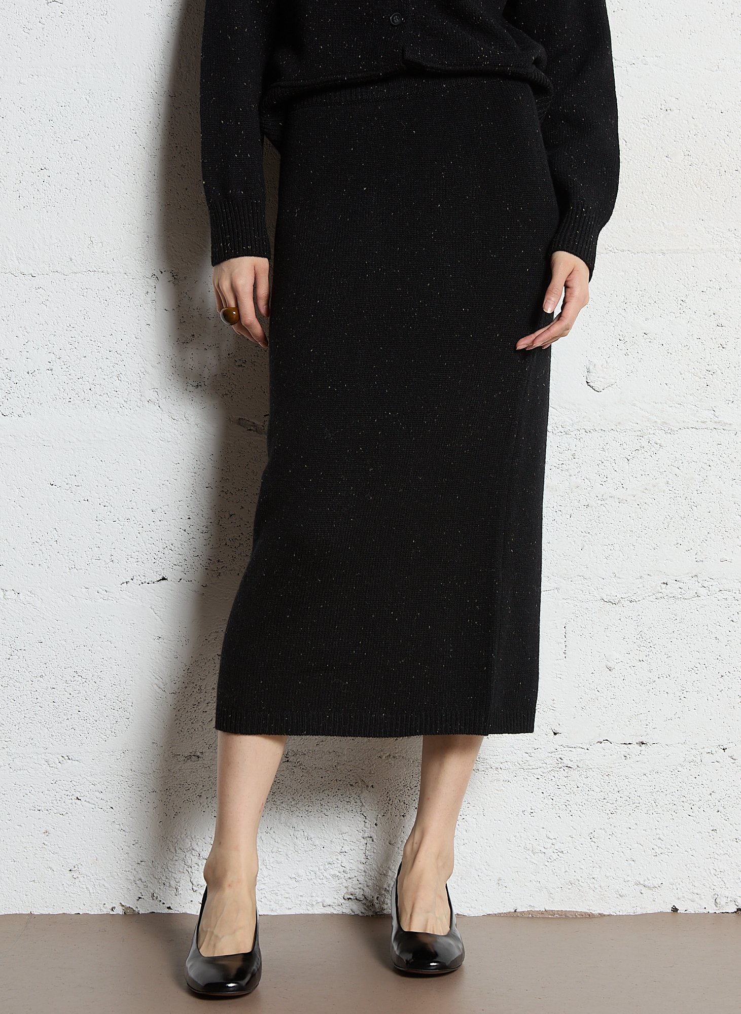 Jupe midi en laine MAISON 123