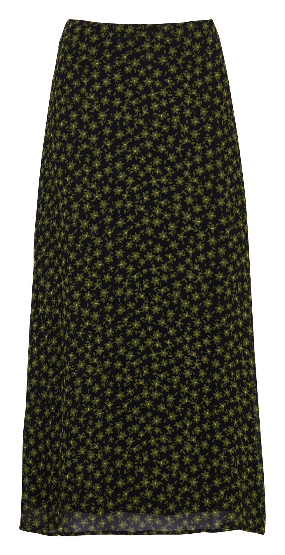 Flared long skirt with patterns KOOKAI Black
