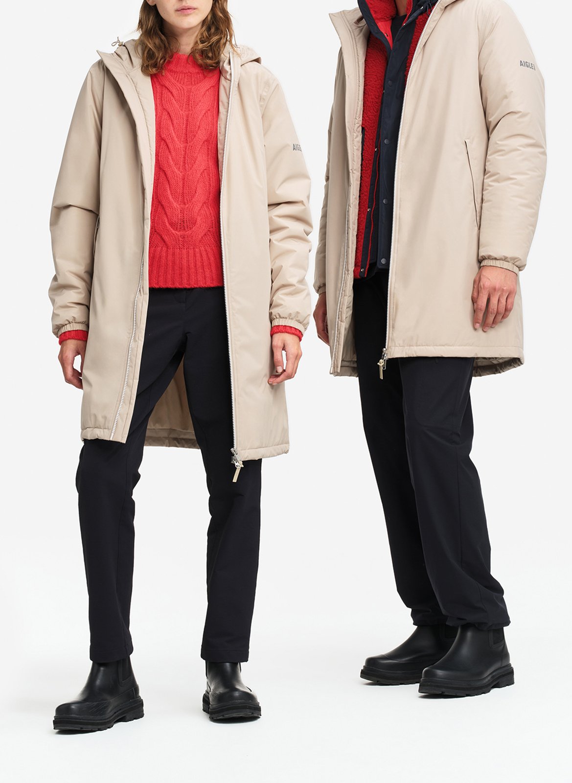 Parka droite col montant AIGLE Beige