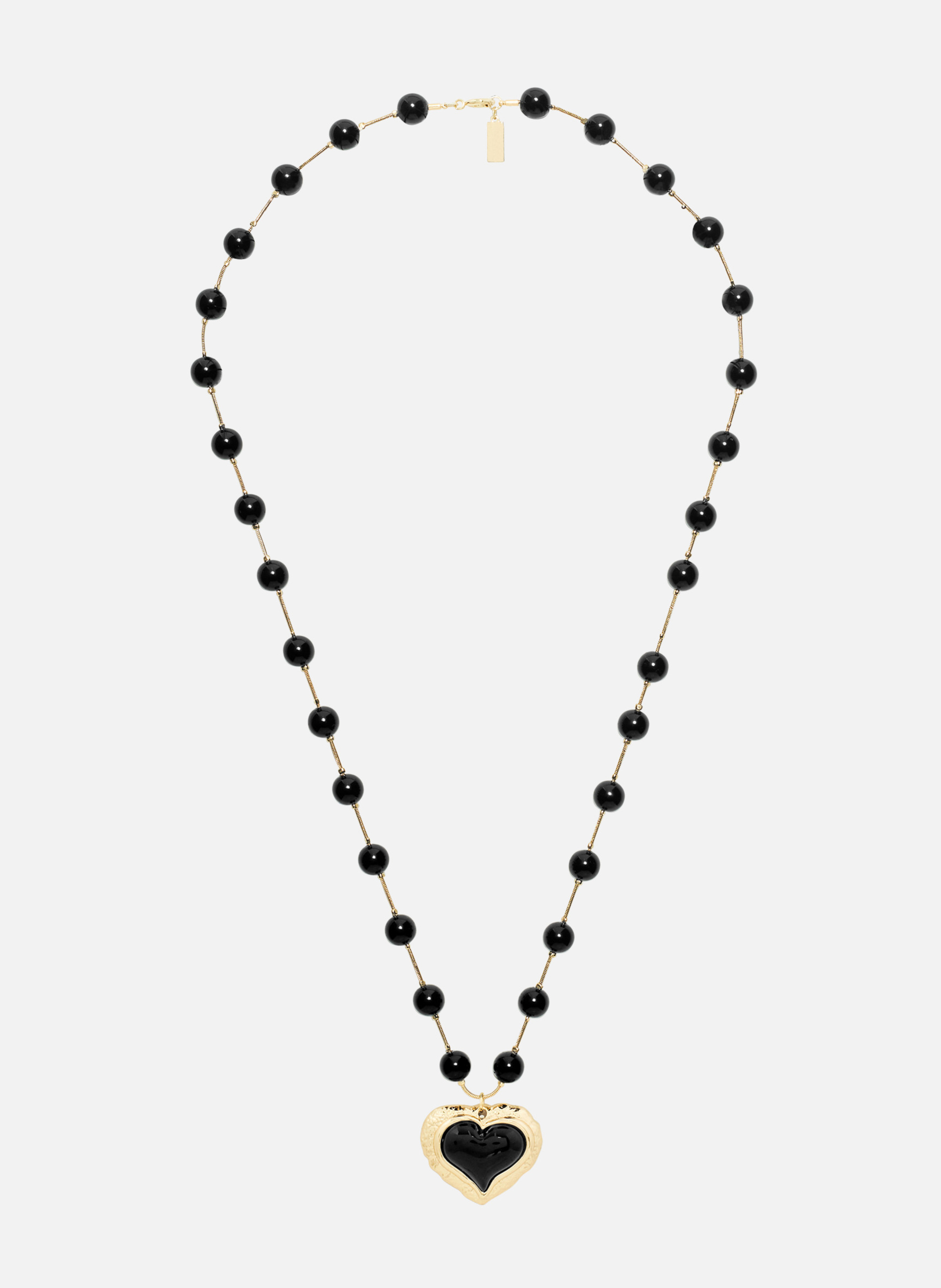 Pearl necklace with heart pendant THE KOOPLES Yellow