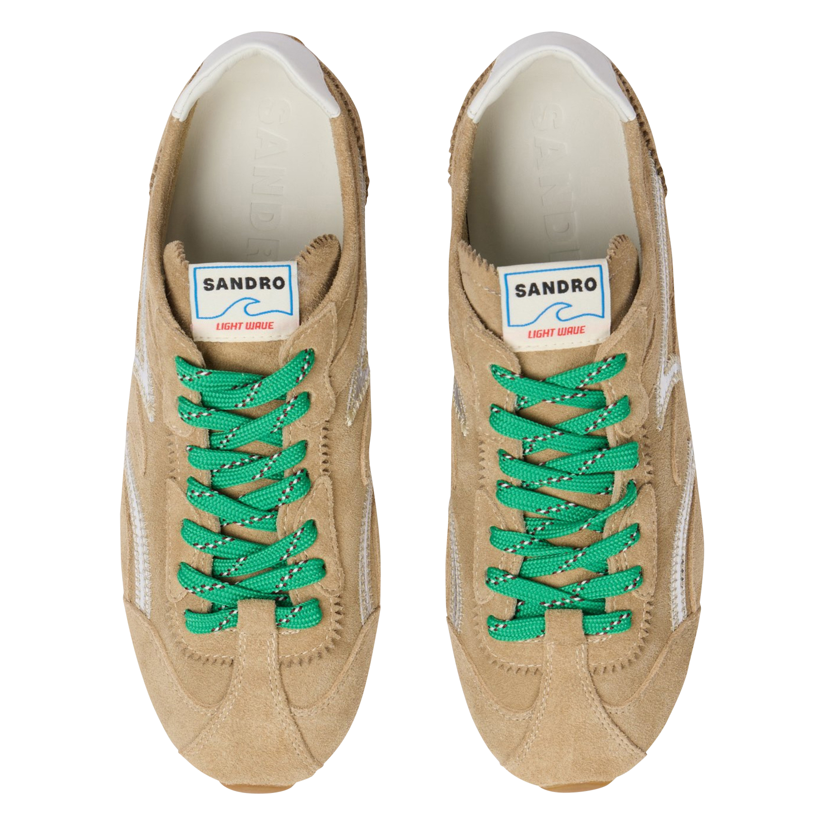 Baskets basses en cuir SANDRO Beige