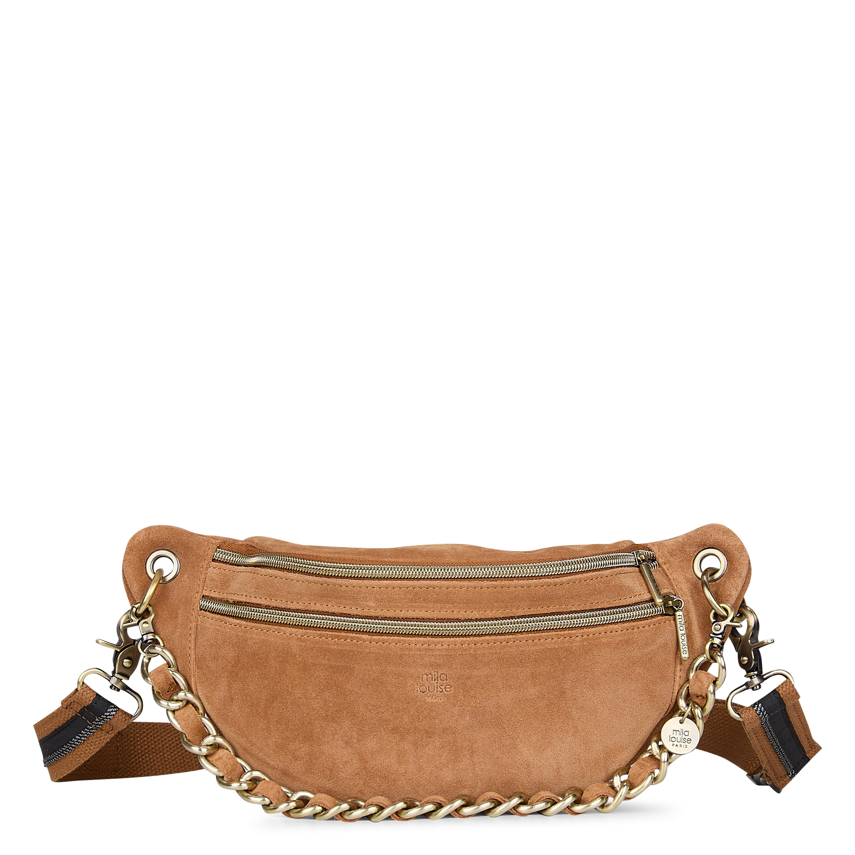 Hüfttasche aus Veloursleder MILA LOUISE Grun