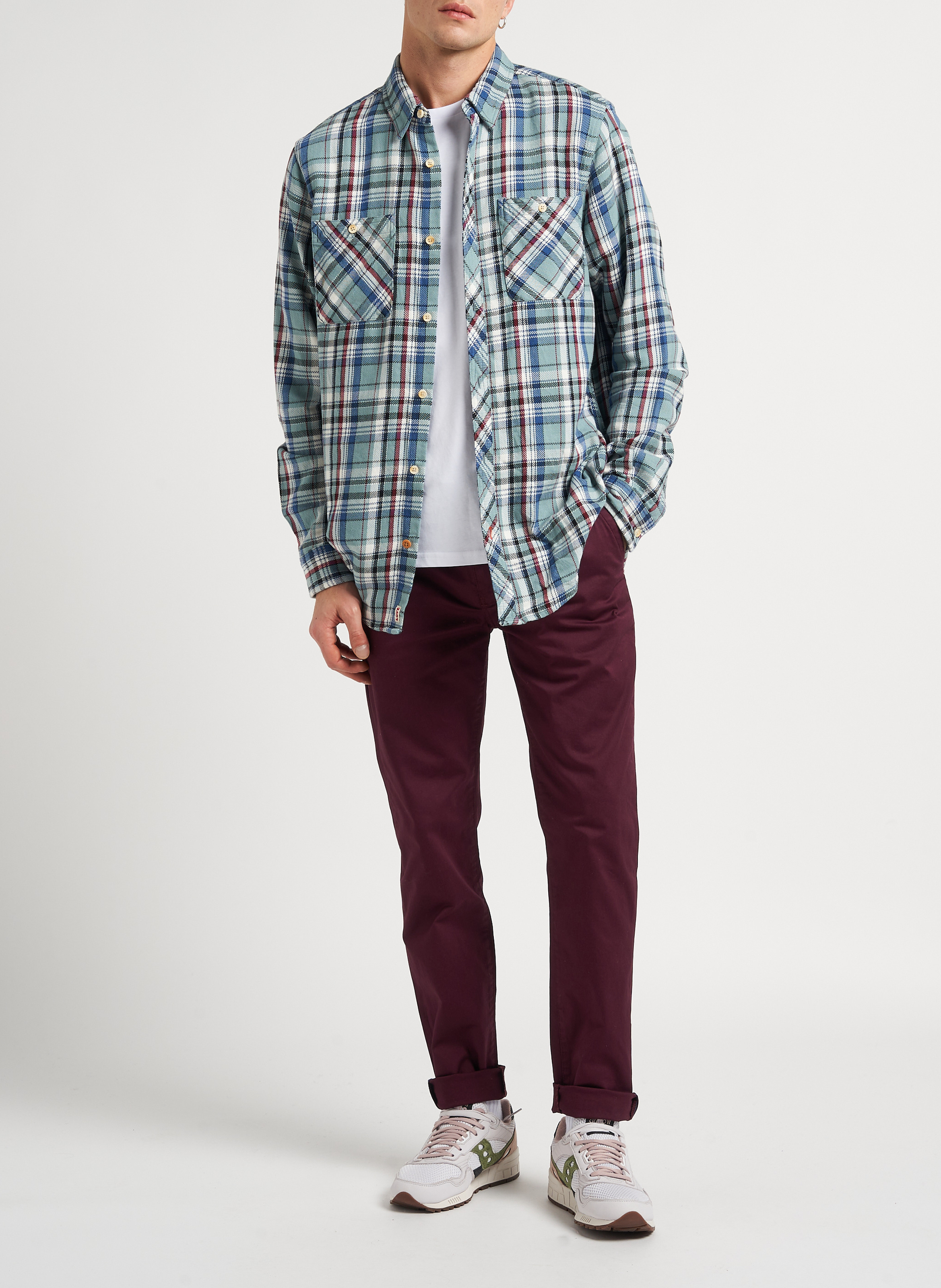 Chemise droite col classique en coton SCOTCH AND SODA Bleu