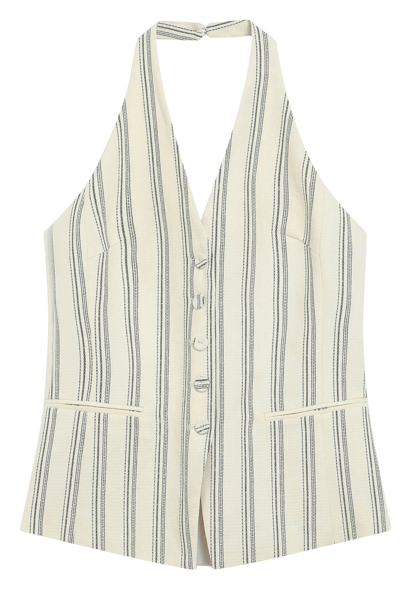 Top col v à rayures GRACE ET MILA Weiss