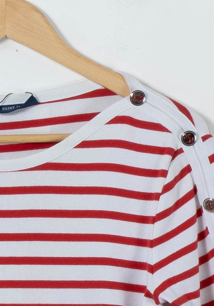 Tommy Badge T-shirt SAINT JAMES - Seconde Main Red