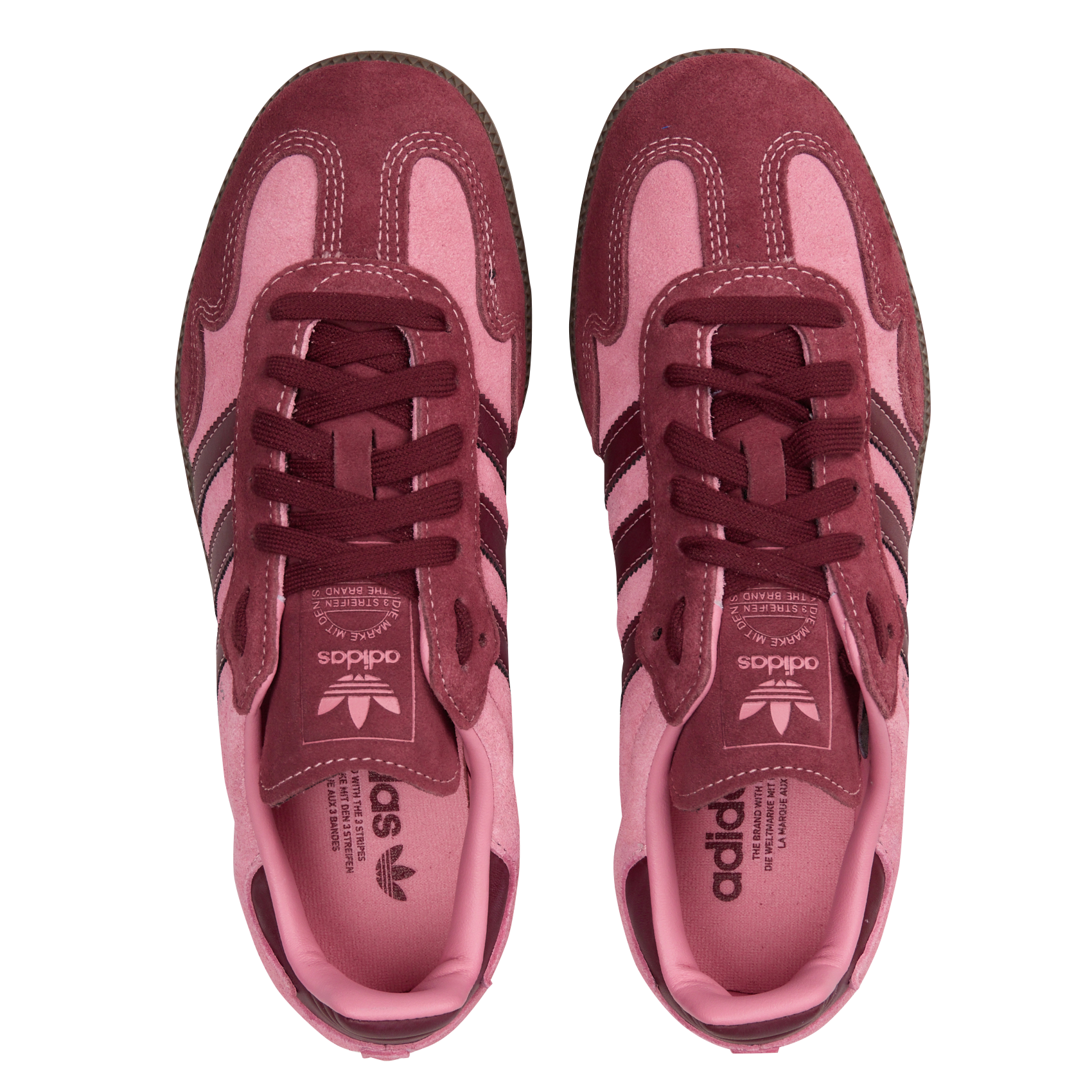 Baskets basses en cuir ADIDAS Rose
