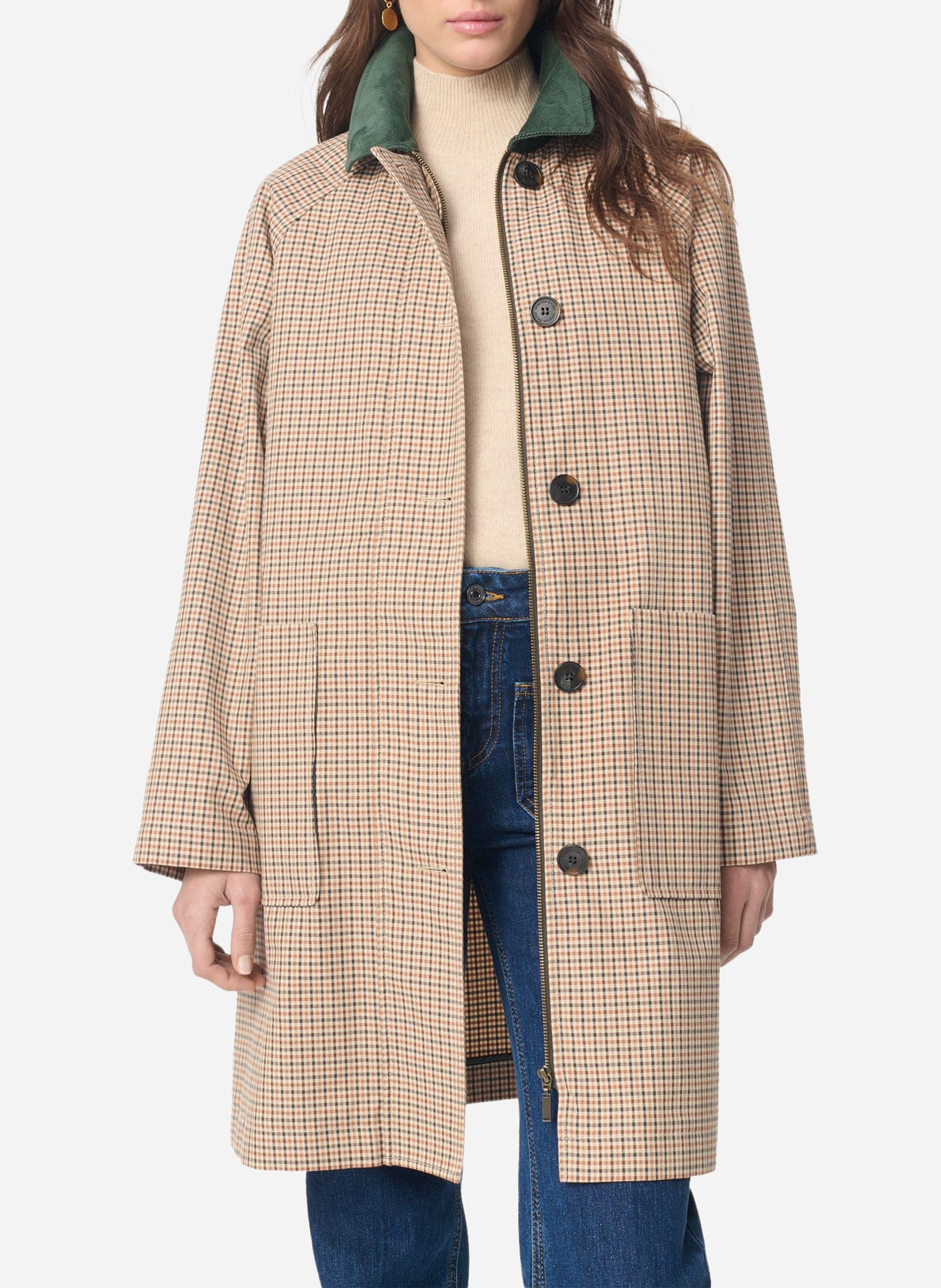 Geruite jas met klassieke kraag VANESSA BRUNO Veelkleurig