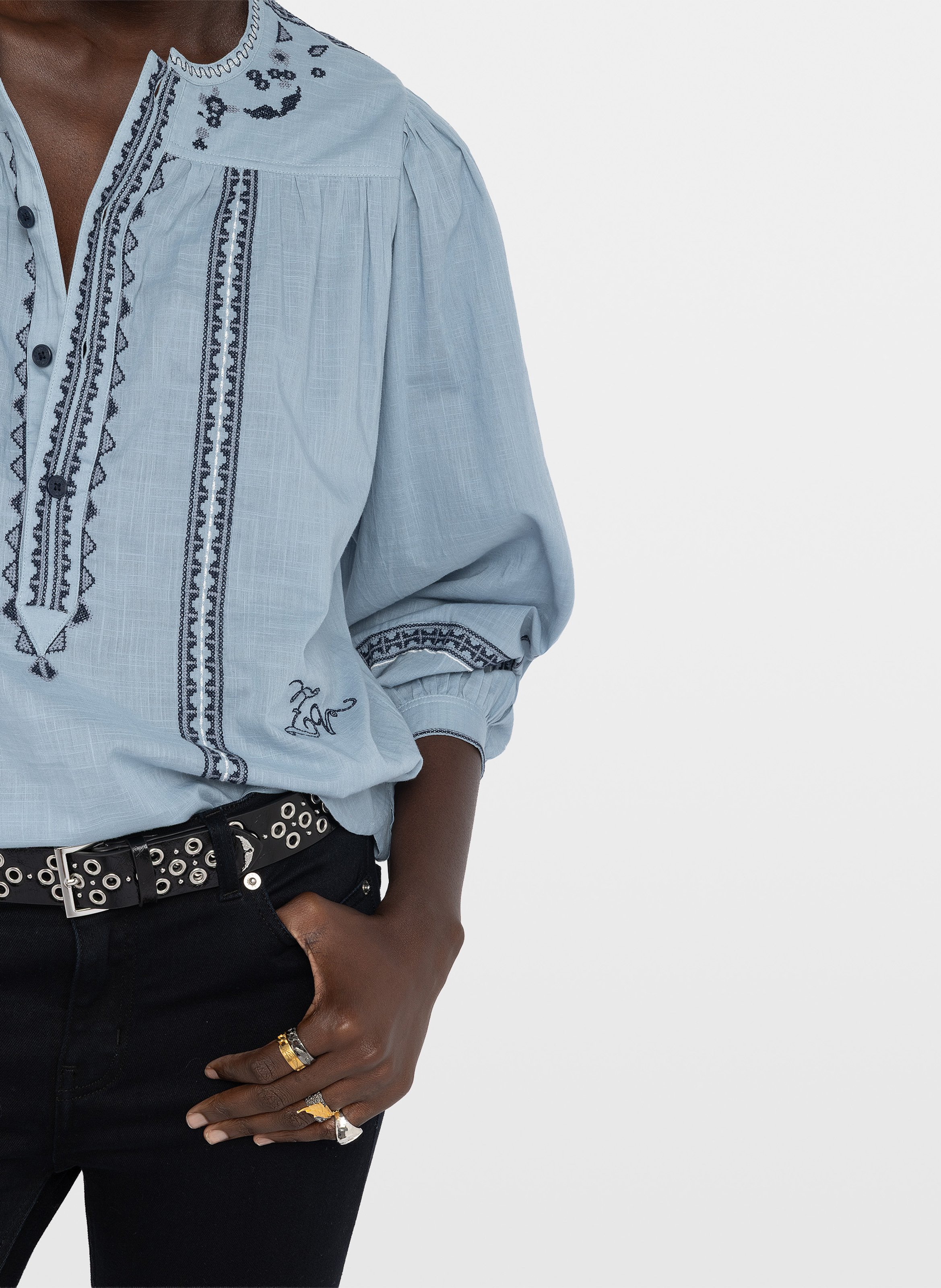 Ruimvallende, katoenen blouse ZADIG&VOLTAIRE Blauw