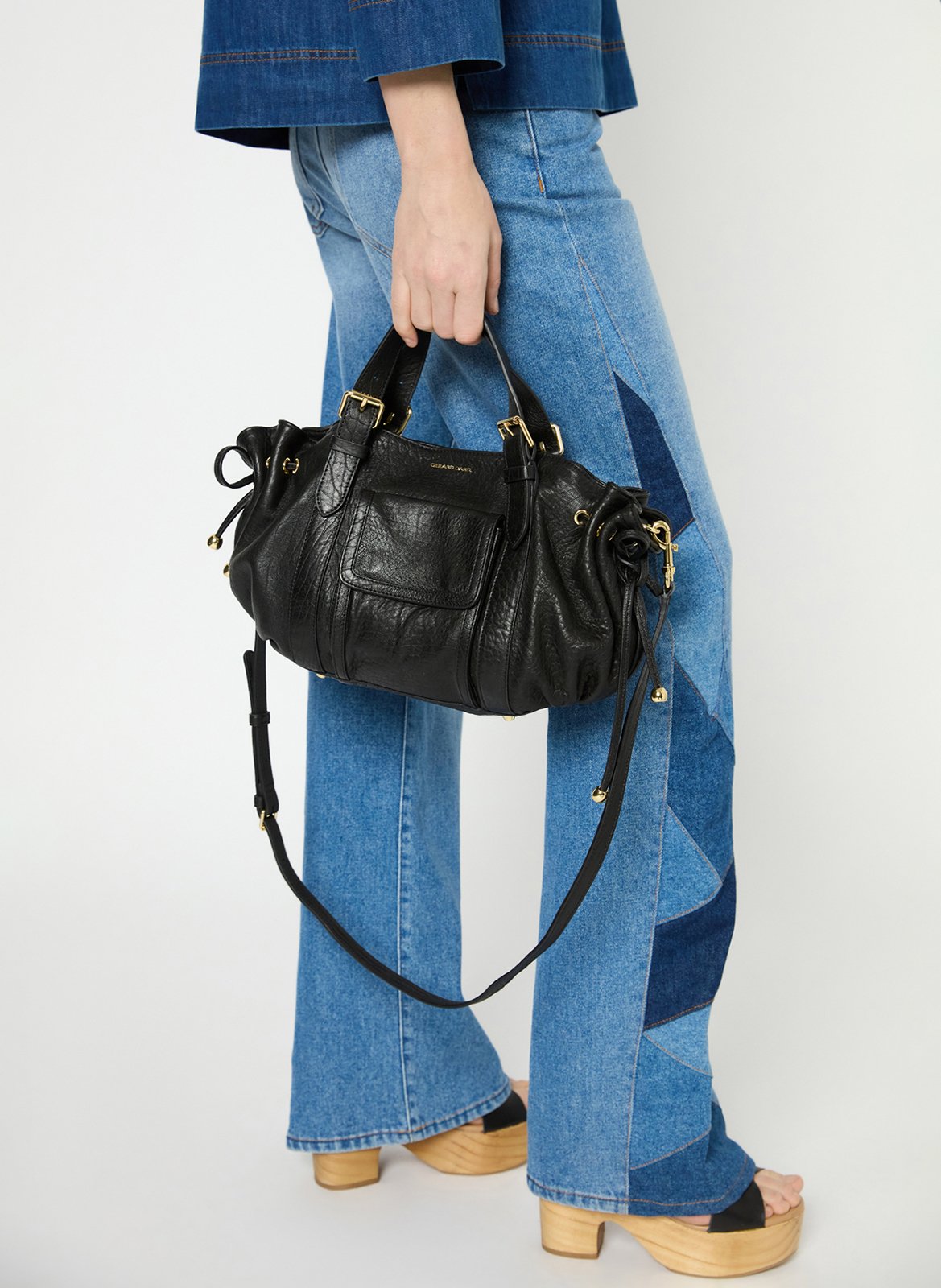 Bolso de mano de cuero Furla Like GERARD DAREL Negro