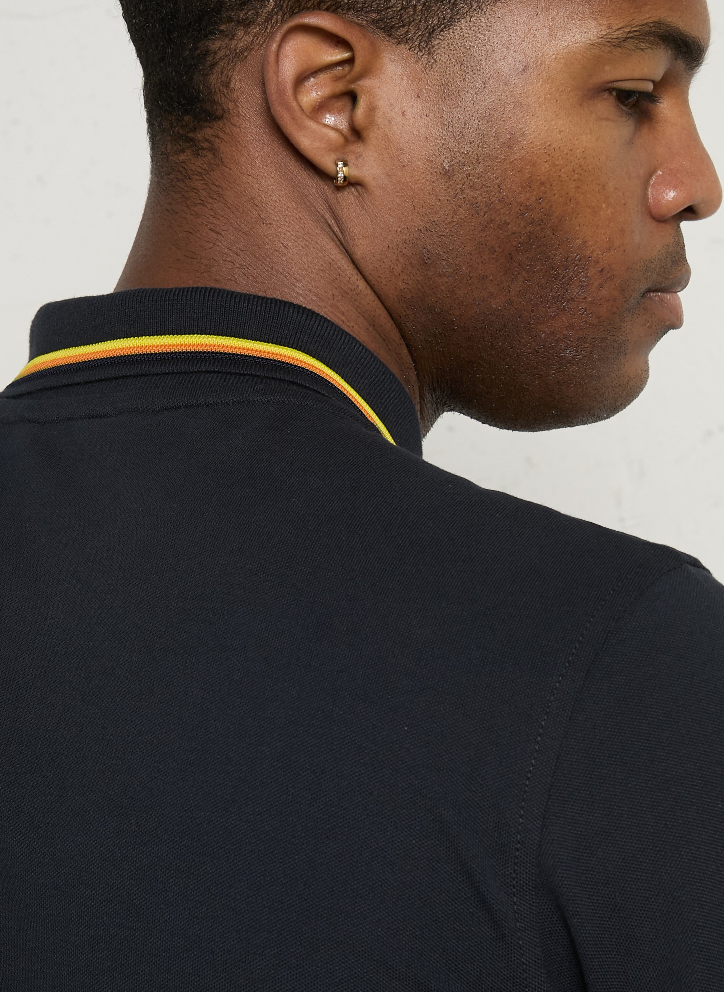 Regular-fit stretch cotton polo shirt K-WAY Blue