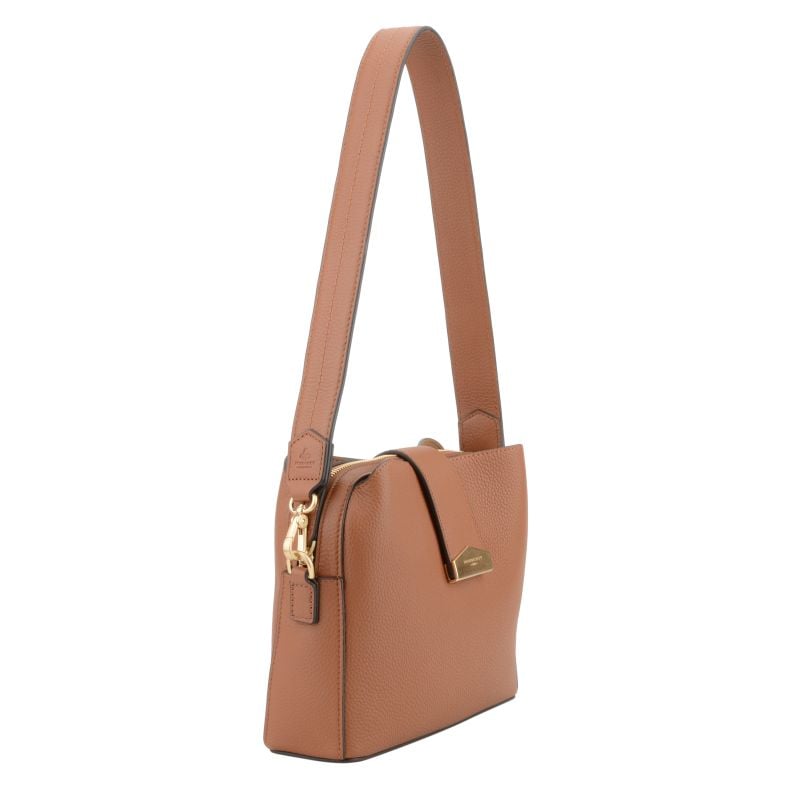 Calfskin leather shoulder bag Golden
