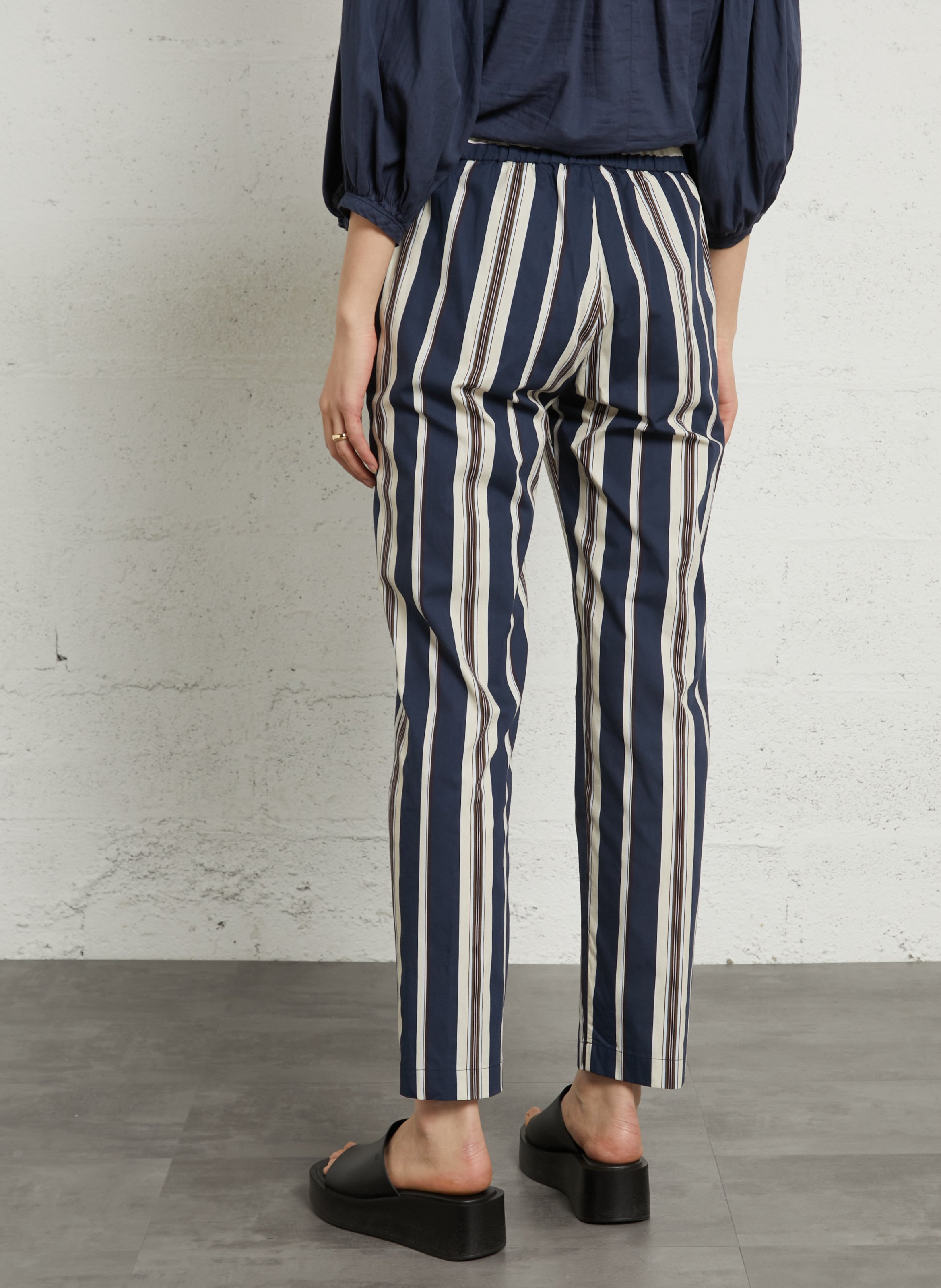 Pantalon carotte en coton DIEGA Multicolore