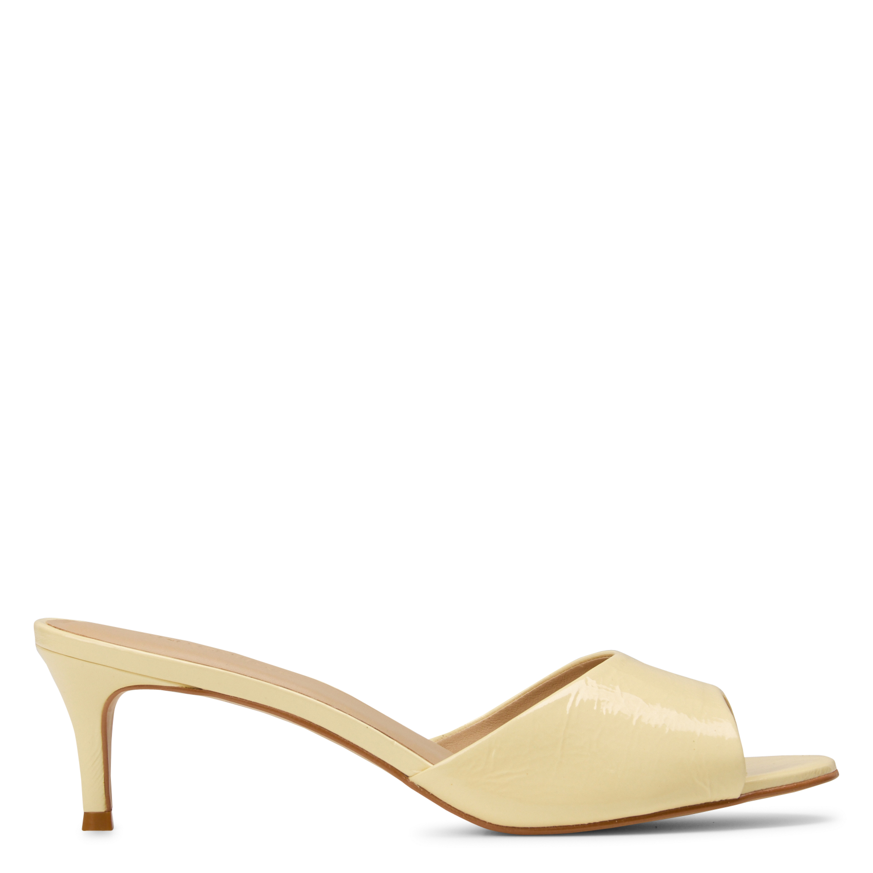 Hoge leren muiltjes BERENICE Geel