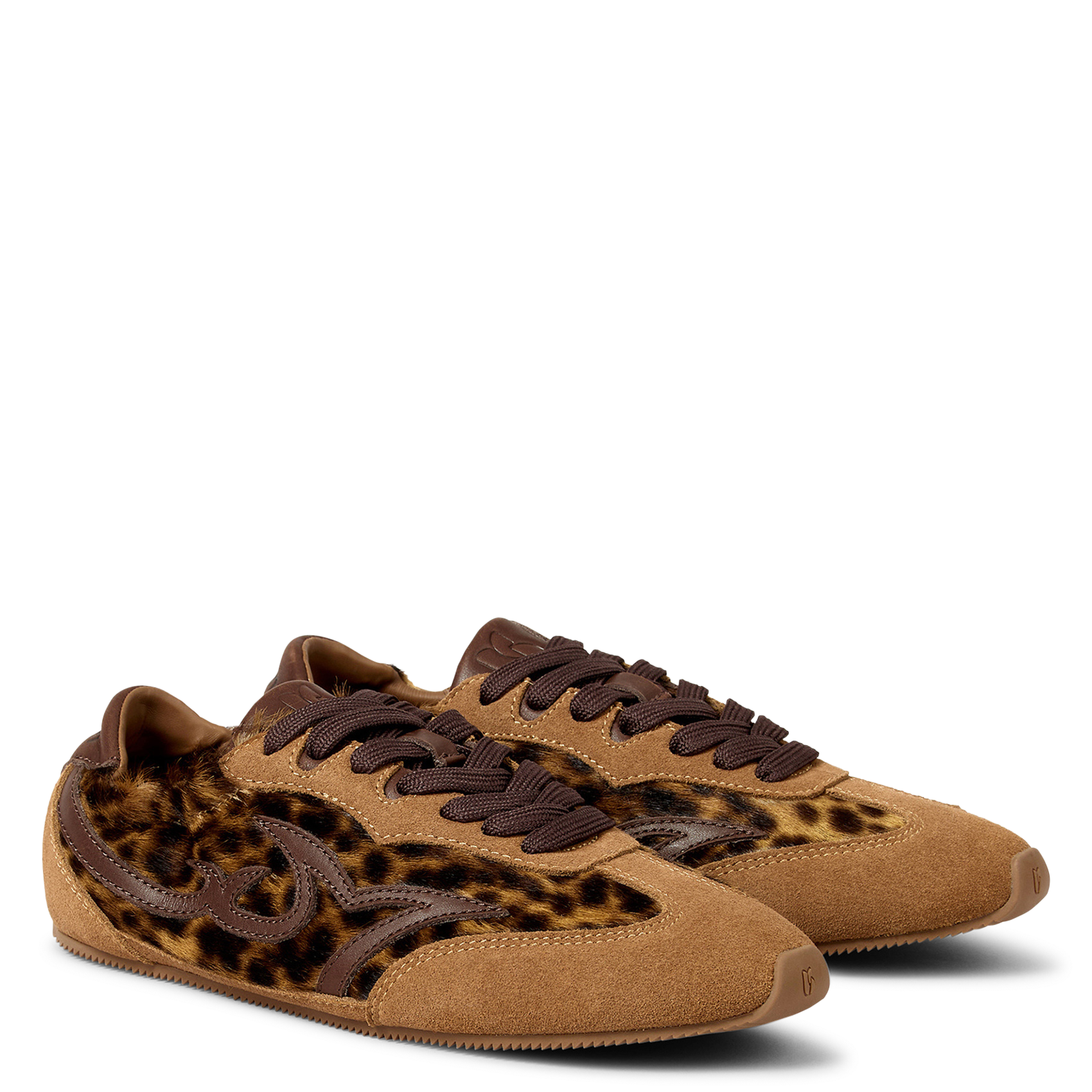 Baskets basses en cuir BA&SH Marron