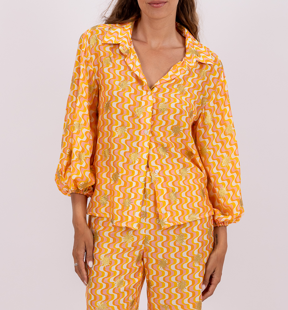 Gerade geschnittene Bluse SUNDRESS Gelb