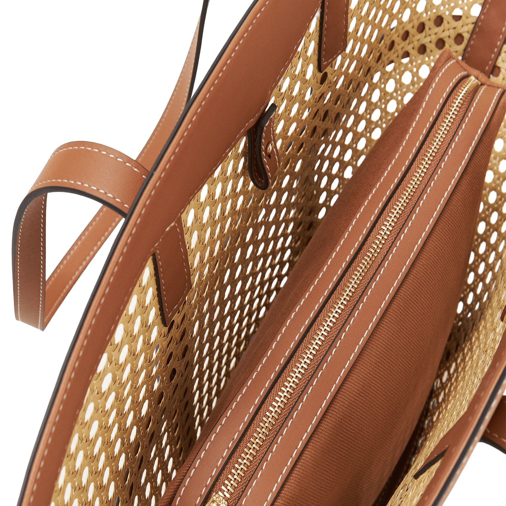Sac cabas en cuir mélangé SIMORRA Marron