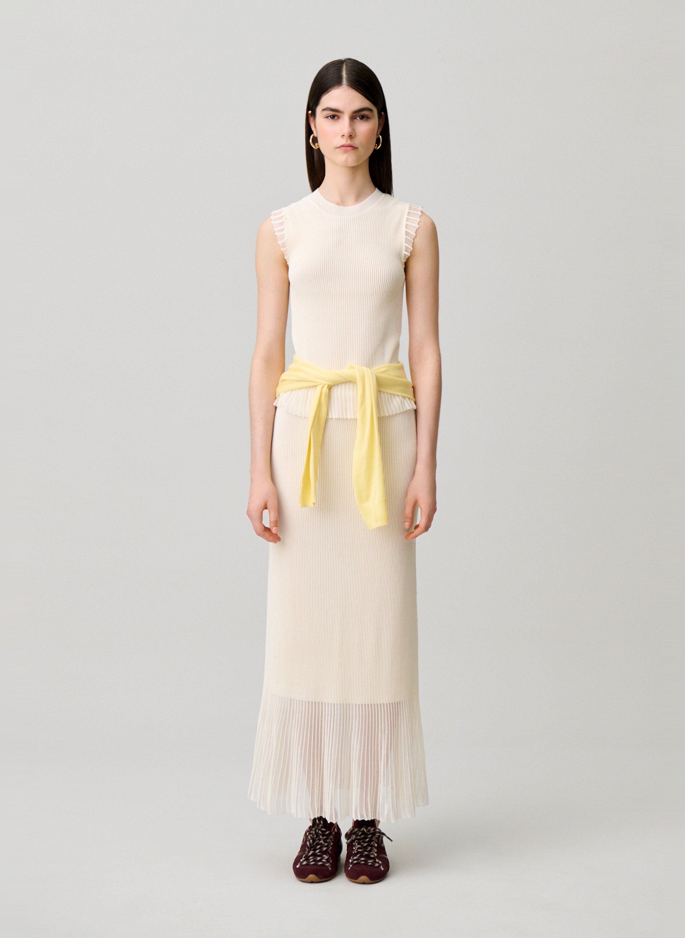 Jupe midi  CLAUDIE PIERLOT Beige