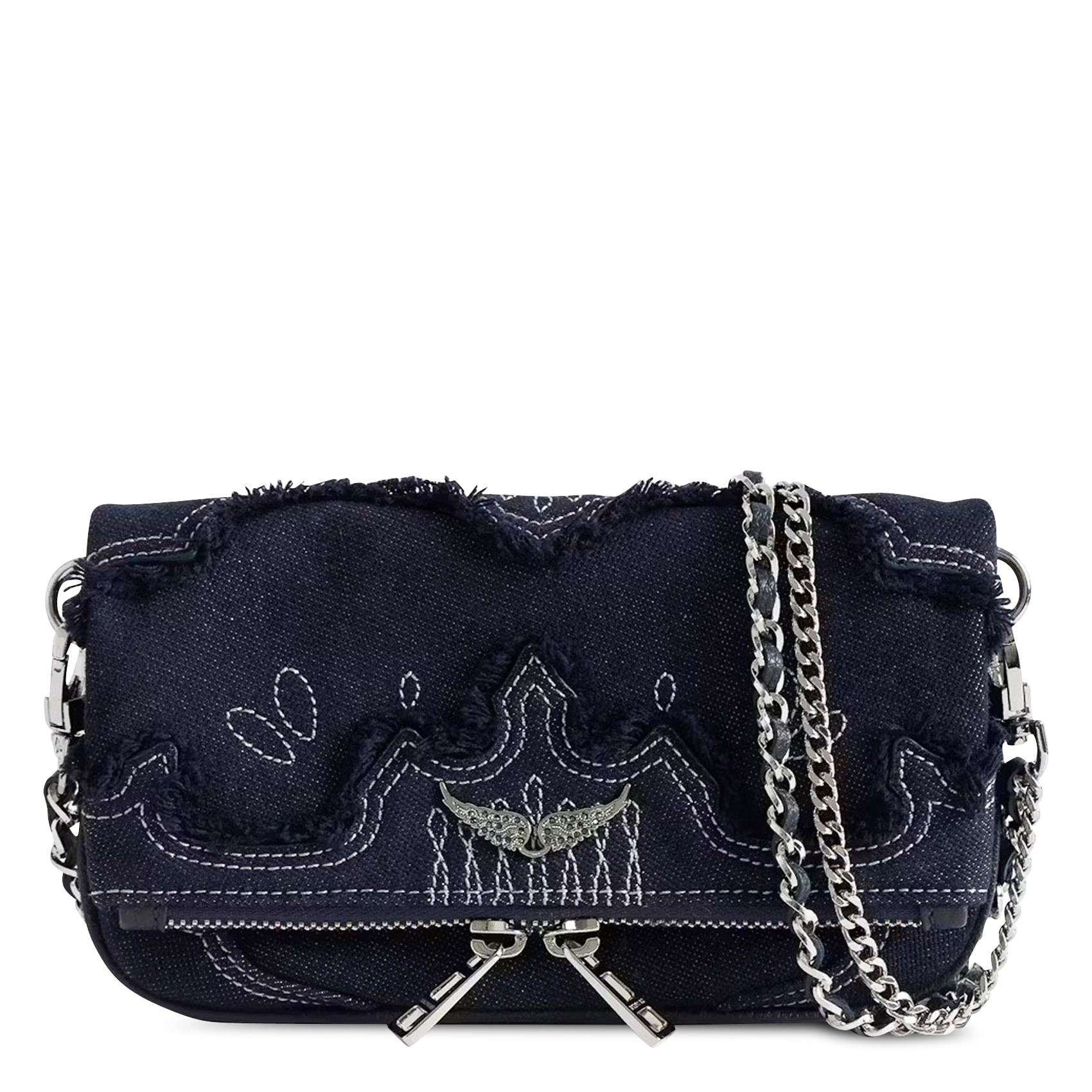 Umhängetasche aus Denim ZADIG&VOLTAIRE Blau