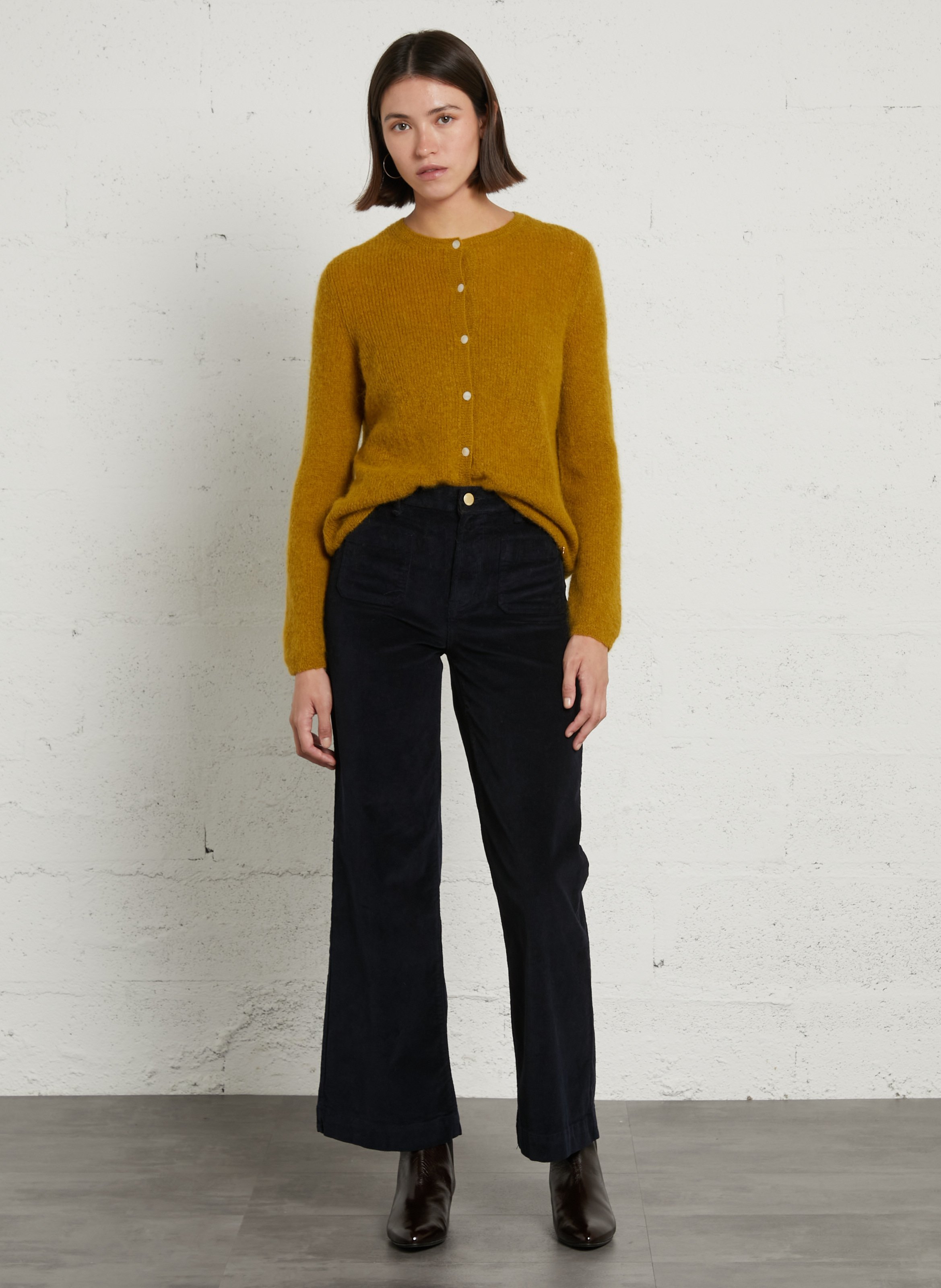 Wide-leg cotton-blend jeans LA PETITE ETOILE Blue