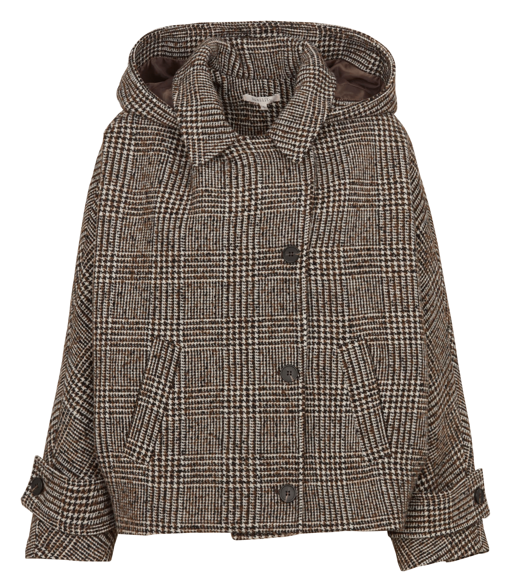 Wool-blend jacket with classic collar HUMILITY Brown